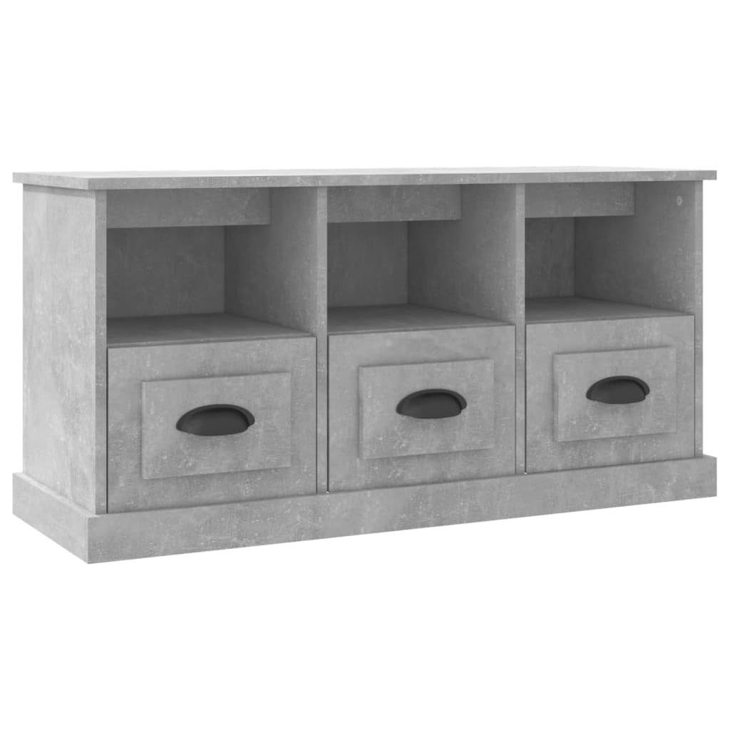 vidaXL TV-Schrank TV-Schrank Betongrau 100x35x50 cm Holzwerkstoff (1-St)