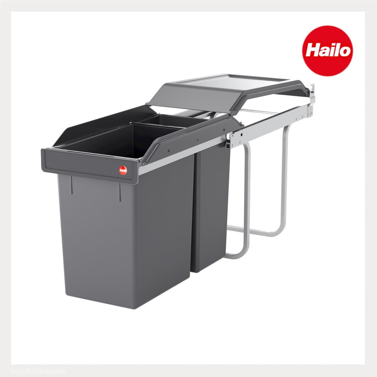 Hailo Einbaumülleimer Hailo Abfallsammler 3650111 TA Swing A Tandem 24 + 7 Liter, Hailo Abfallsammler 3650111 TA Swing A Tandem 24+7 Liter