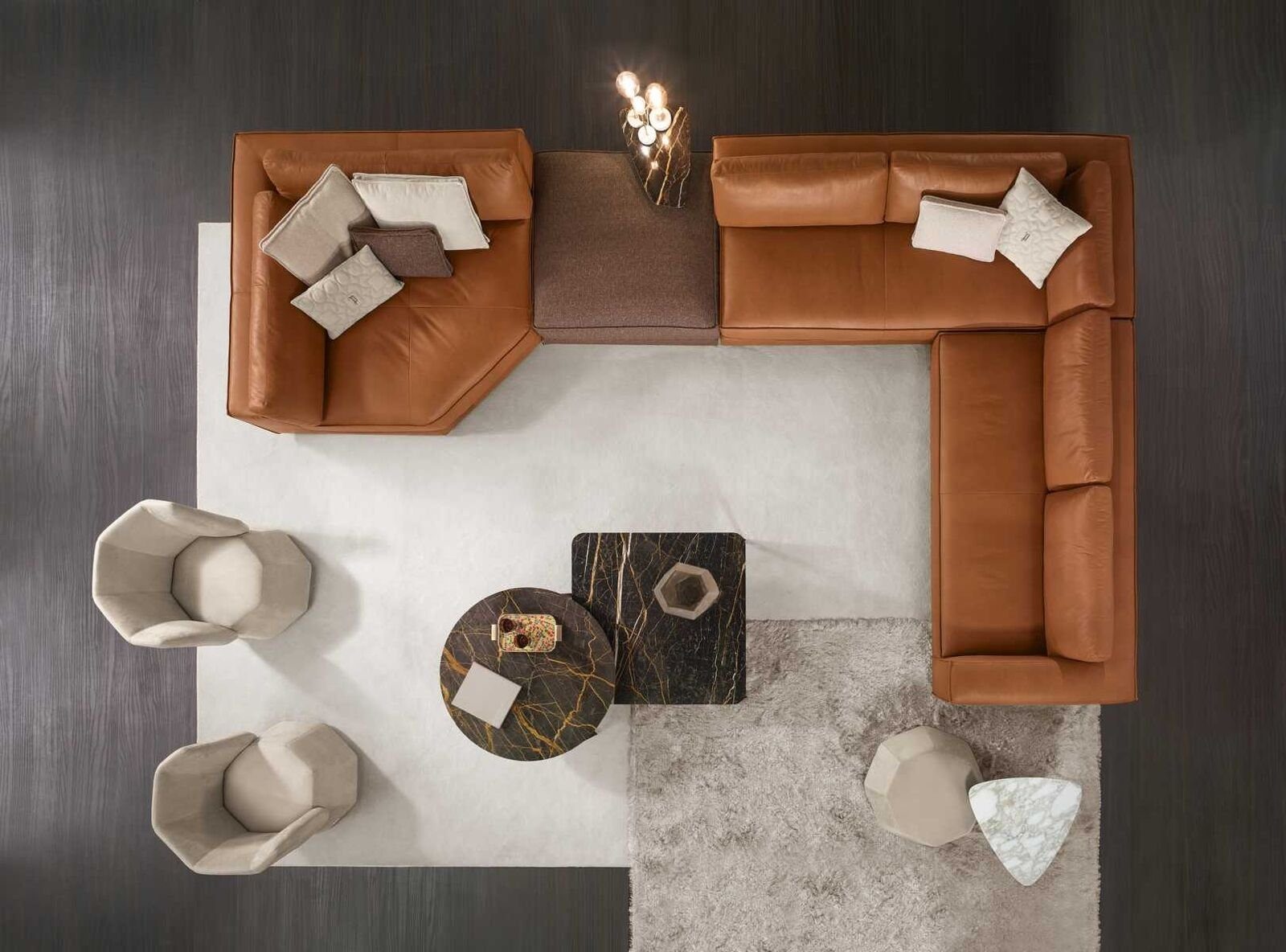 JVmoebel Ecksofa Braunes L-Form Sofa mit hochwertiger Polsterung für modernes Wohnen, Made in Europa