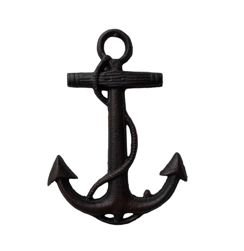 Dekoobjekt Anker maritime Wand-Deko Gusseisen braun Meer Küste Seefahrt 20,5 cm