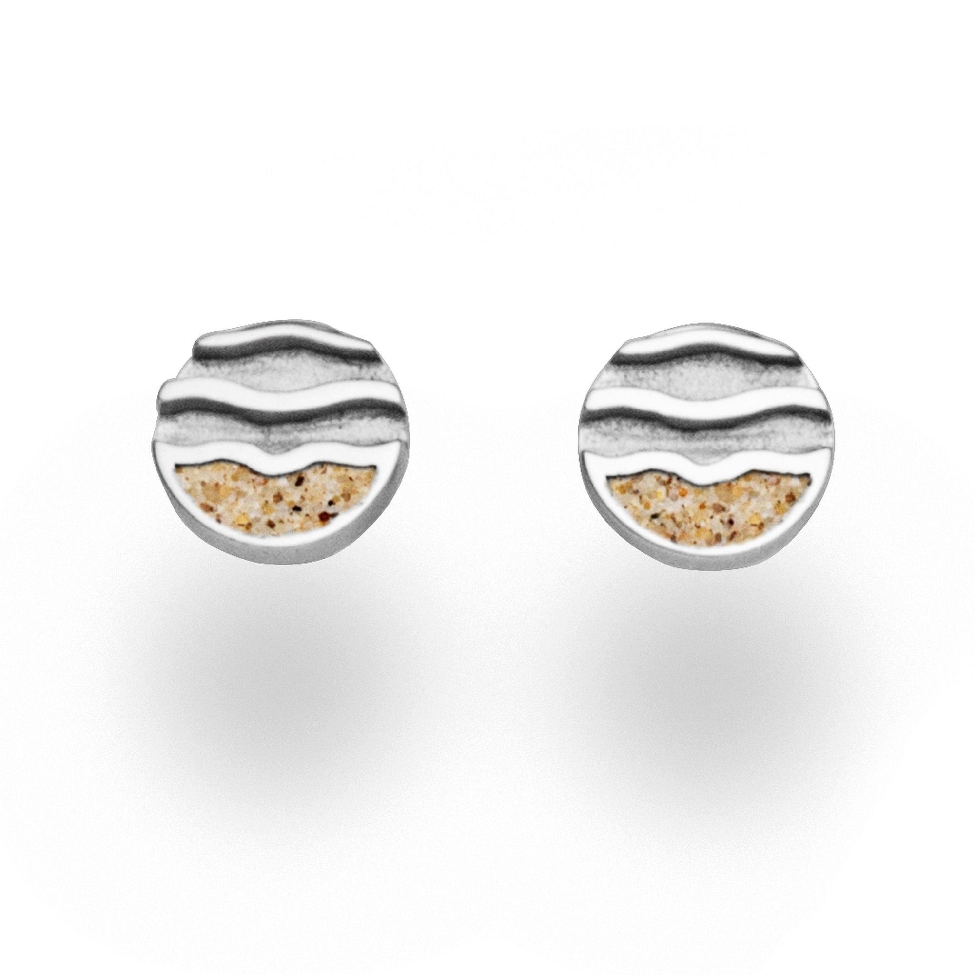 DUR Ohrring-Set DUR Schmuck: Ohrring, Серьги-гвоздики "Strandwellen 2.0“, mit Strandsand, O