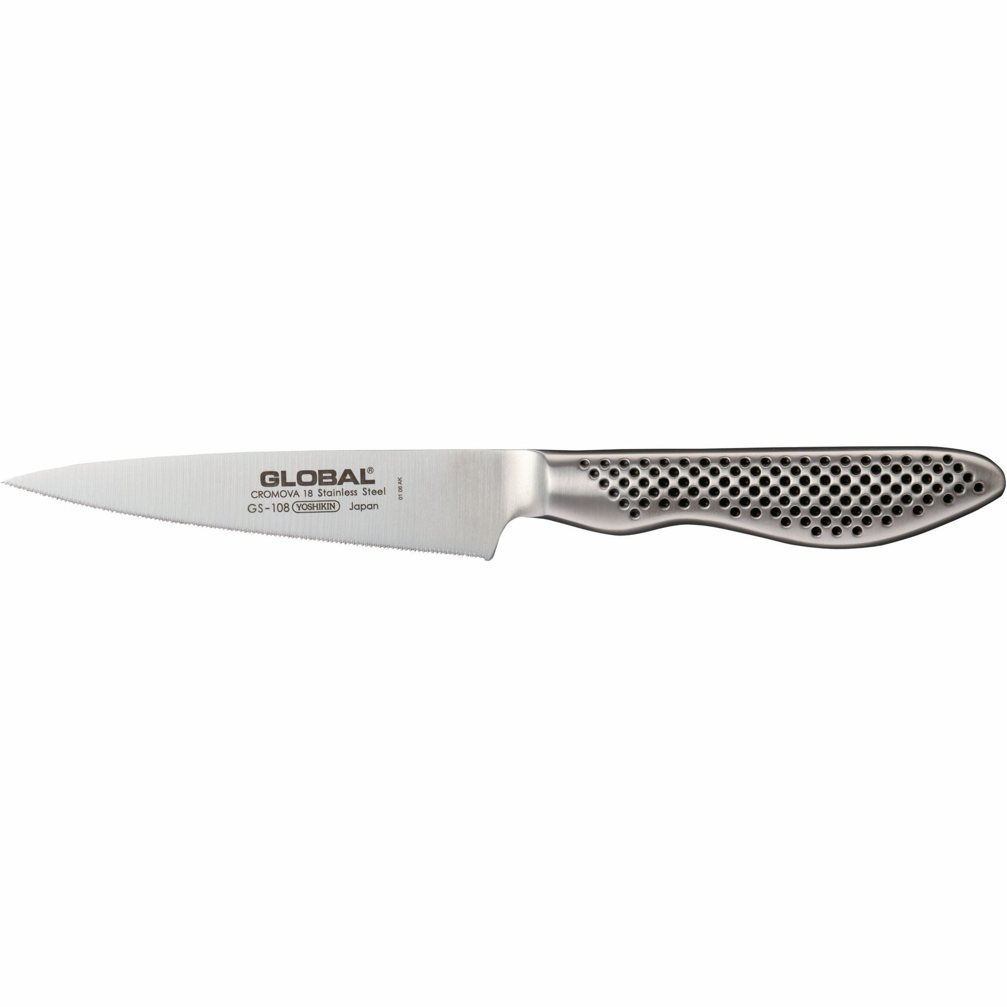 GLOBAL Zubereitungsmesser Universalmesser verzahnt 11 cm GS-108/SE
