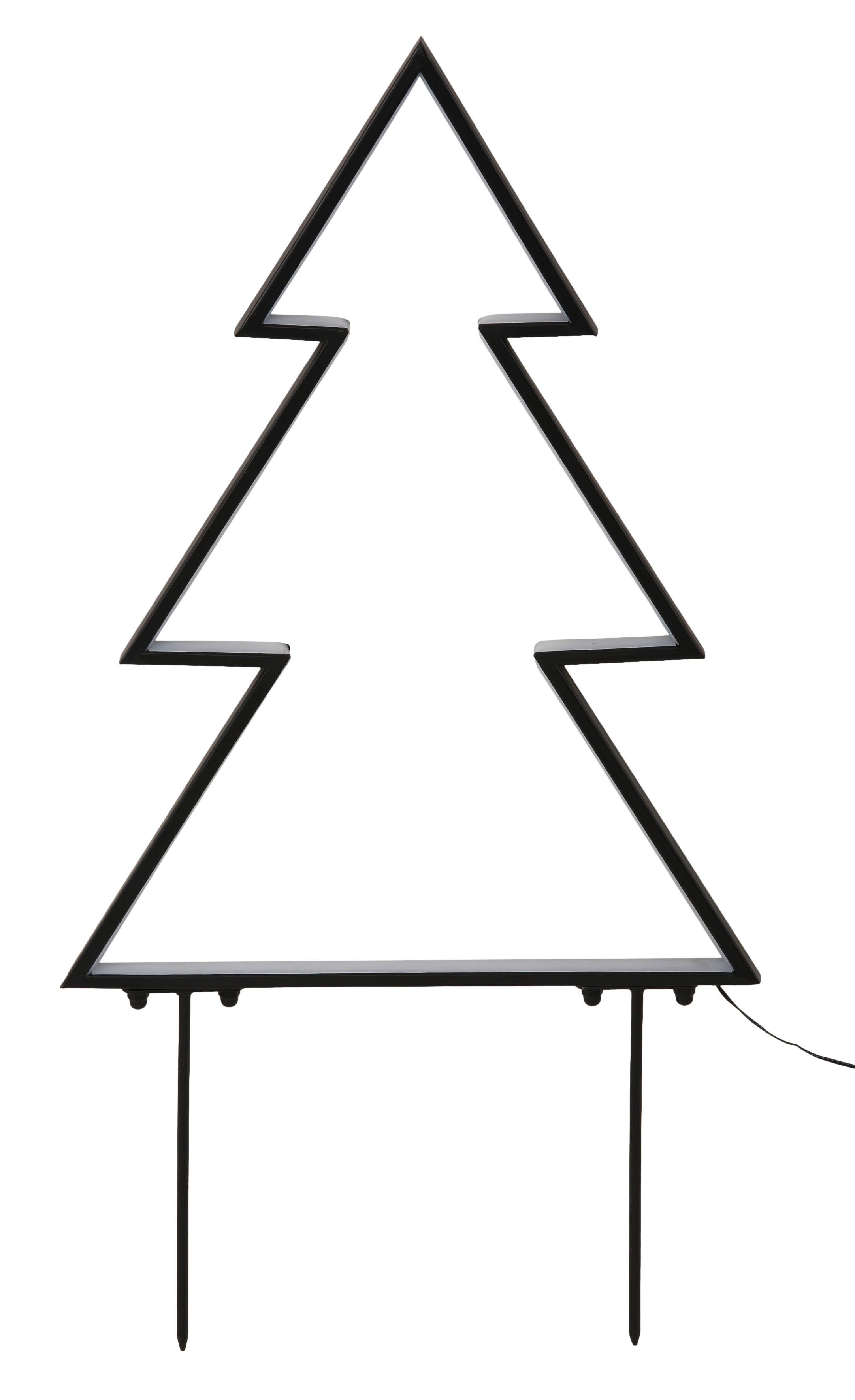 BONETTI LED Baum Tanne, LED fest integriert, Warmweiß, aus Kunststoff und Metall, Weihnachtsdeko aussen