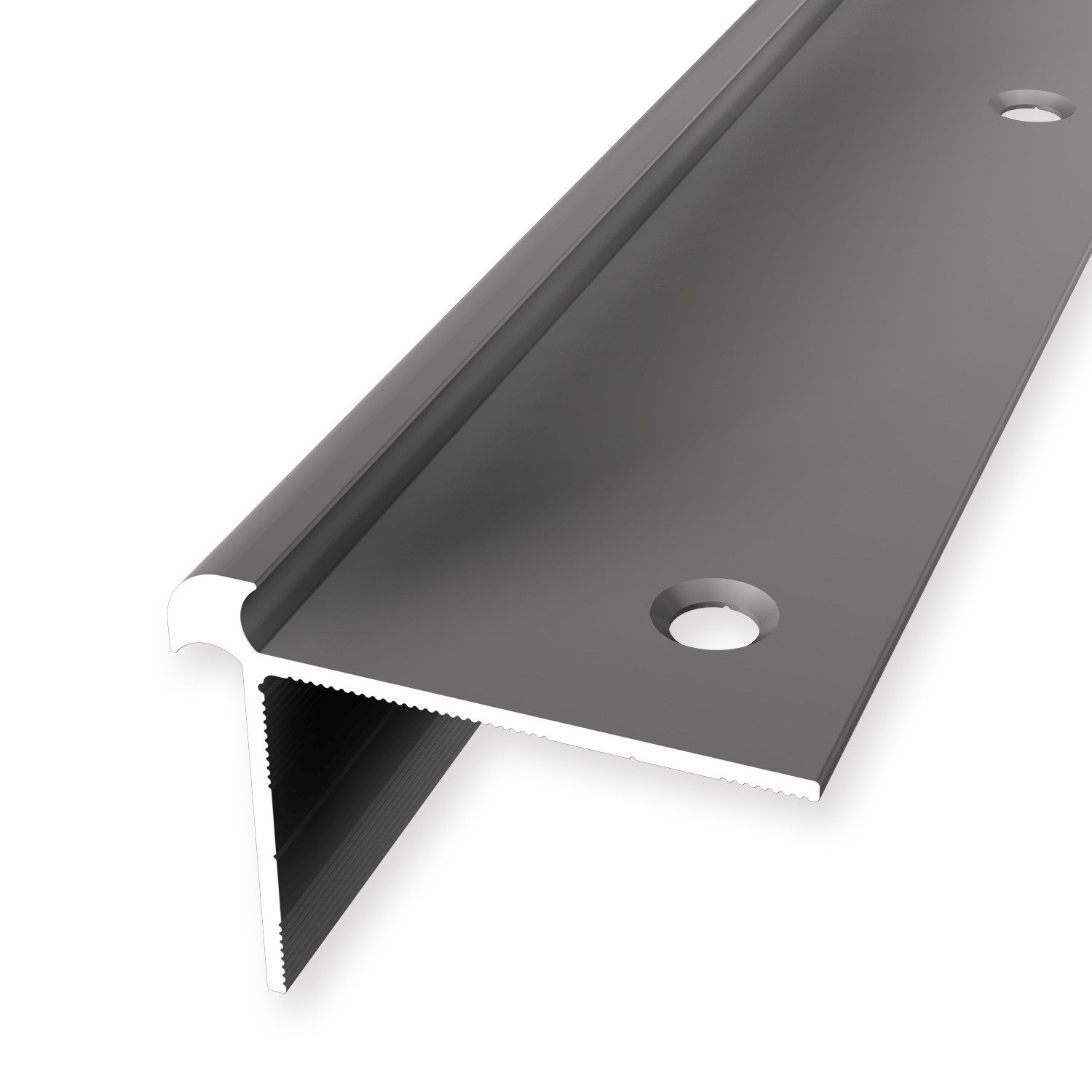 Küberit Treppenkantenprofil 32 x 42 x 1000 mm Winkelprofil Edelstahl Gebohrt Aluminium