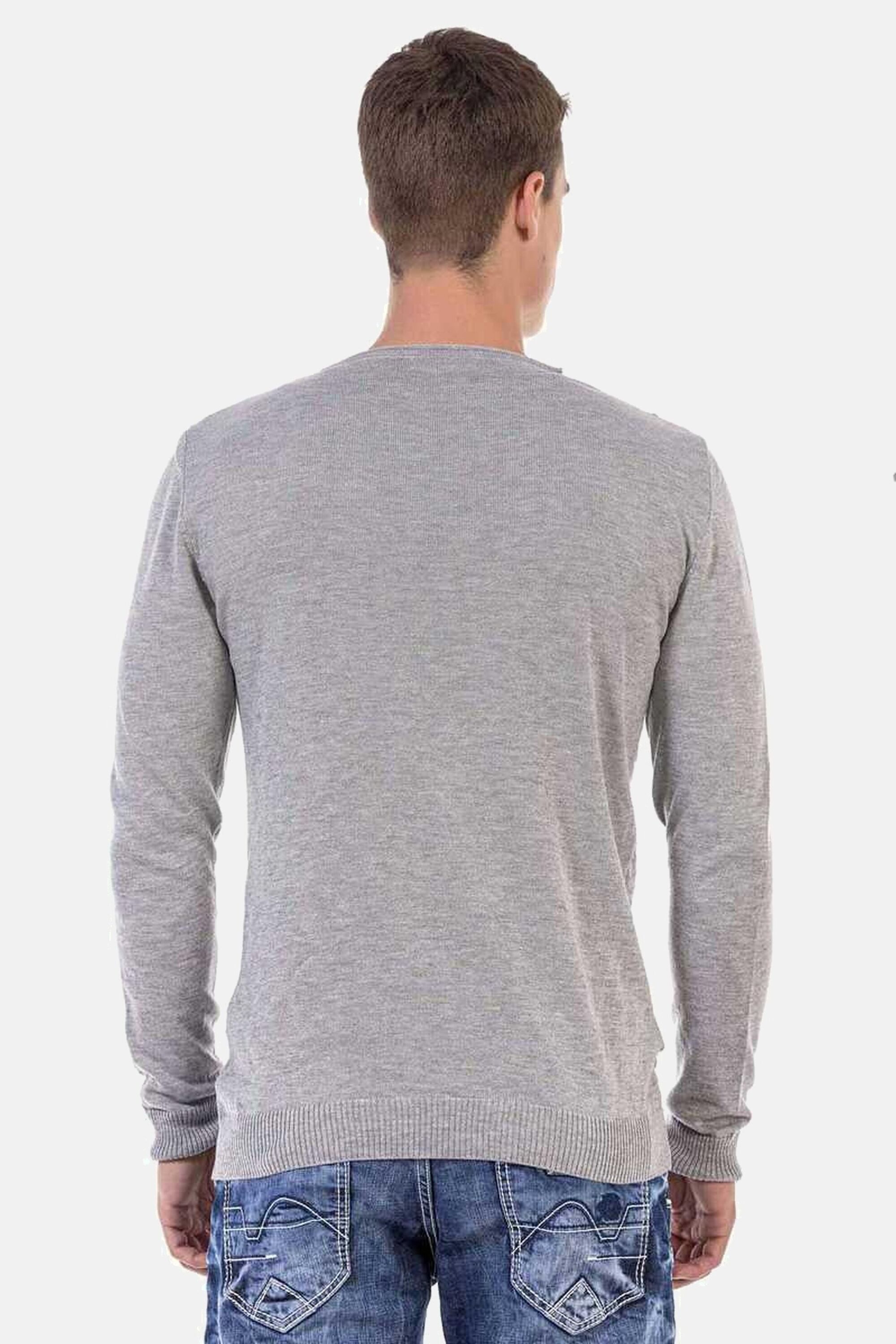 Cipo & Baxx Rundhalspullover Pullover (1-tlg) mit Zopfmuster, CP240 günstig online kaufen