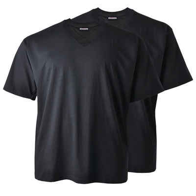 ADAMO V-Shirt Übergröße 2er Pack V-Neck T-Shirt Maverick schwarz von Adamo