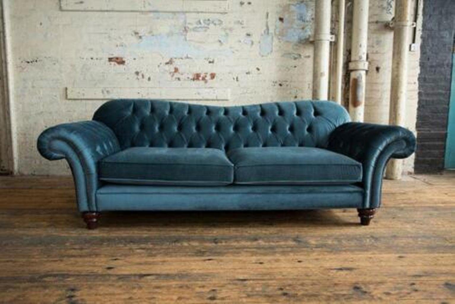 JVmoebel Chesterfield-Sofa, Sofa Luxus Textil Chesterfield Couch Sofas