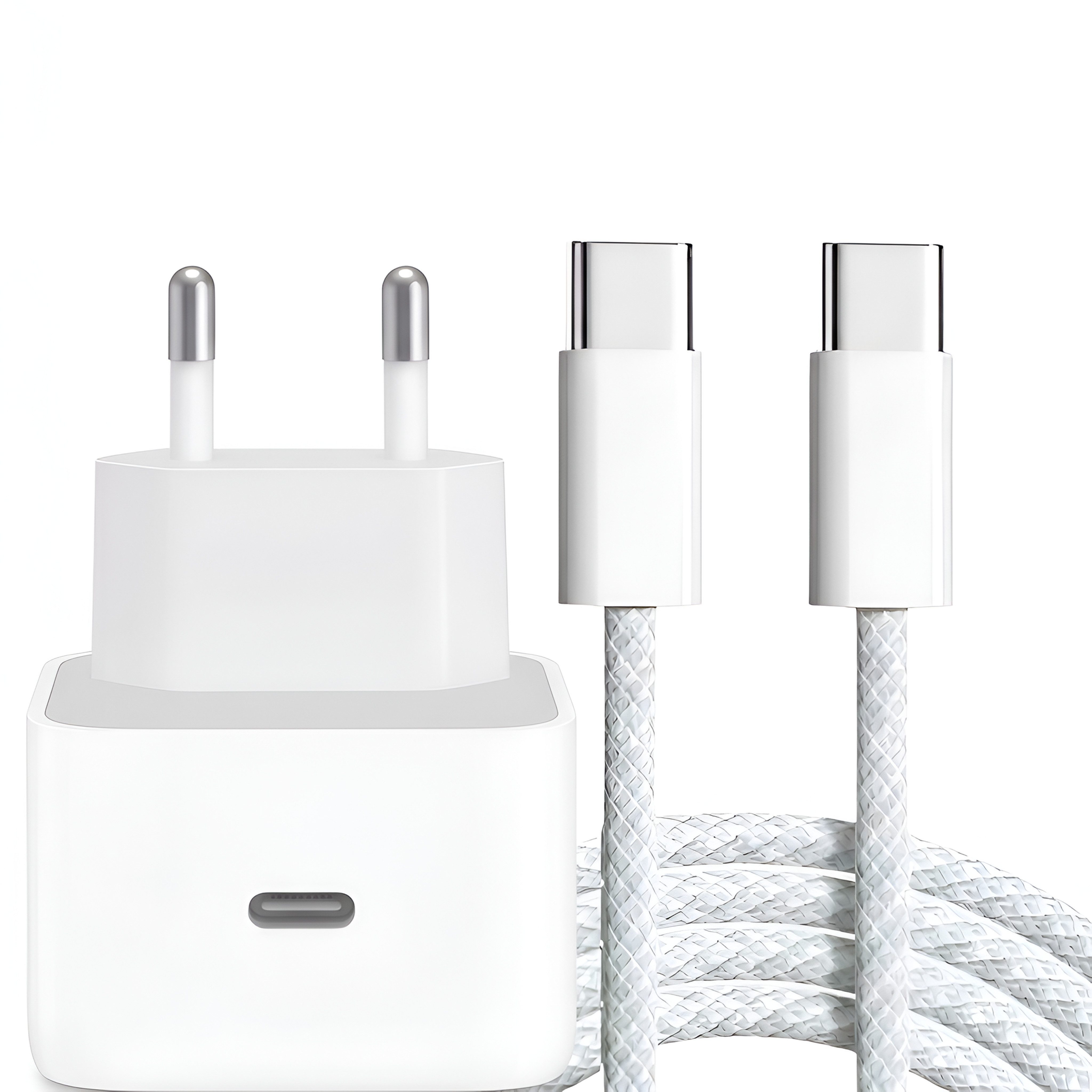 Futurea 60W Ladeset für iPhone Ladekabel USB-C Kabel für iPhone 17 18 Pro Max Smartphone-Ladegerät (3000 mA, Set, 2-tlg., Universelles komplett Ladeset Power Adapter mit Stecker und Kabel, Unterstützt Fast Charging für Apple Samsung Galaxy Google Pixel)