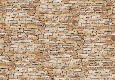 wandmotiv24 Fototapete Steinwand Steinoptik Steinmauer, glatt, Wandtapete, Motivtapete, matt, Vliestapete