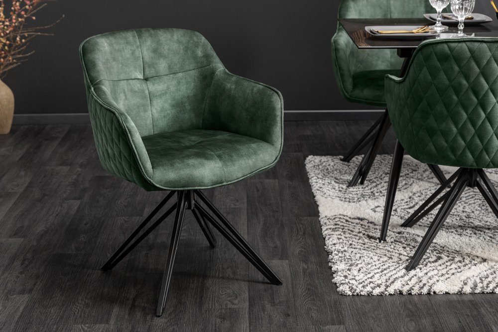 riess-ambiente Polsterstuhl EUPHORIA dunkelgrün / schwarz günstig online kaufen