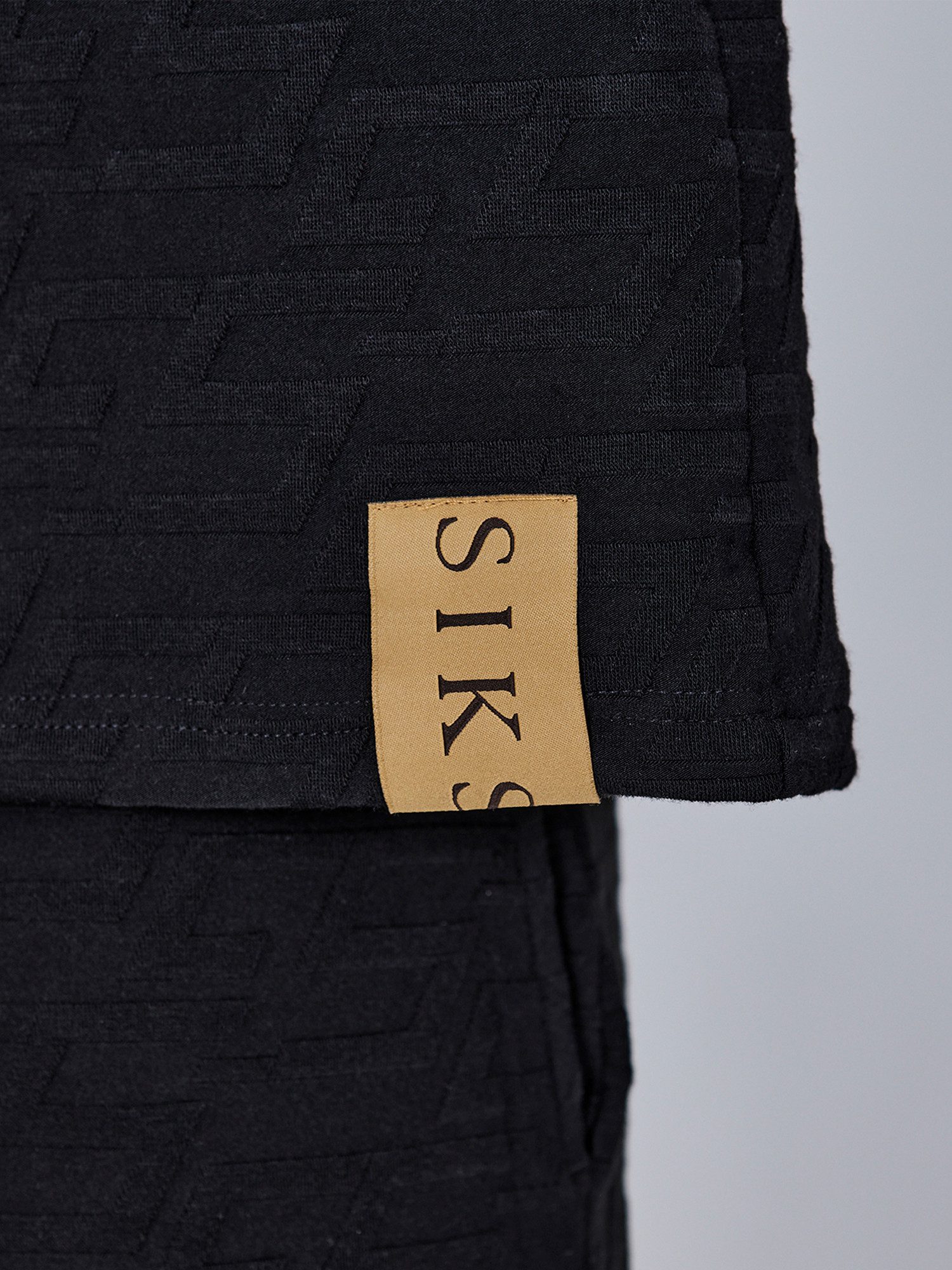 Siksilk Kurzarmhemd SikSilk Herren Schwarzes Frottee günstig online kaufen