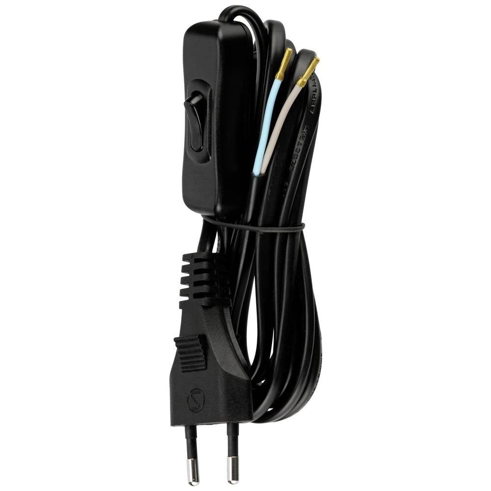 Zuleitung Euro Kunststoff H03VVH2 2x0.75² mit Stromkabel