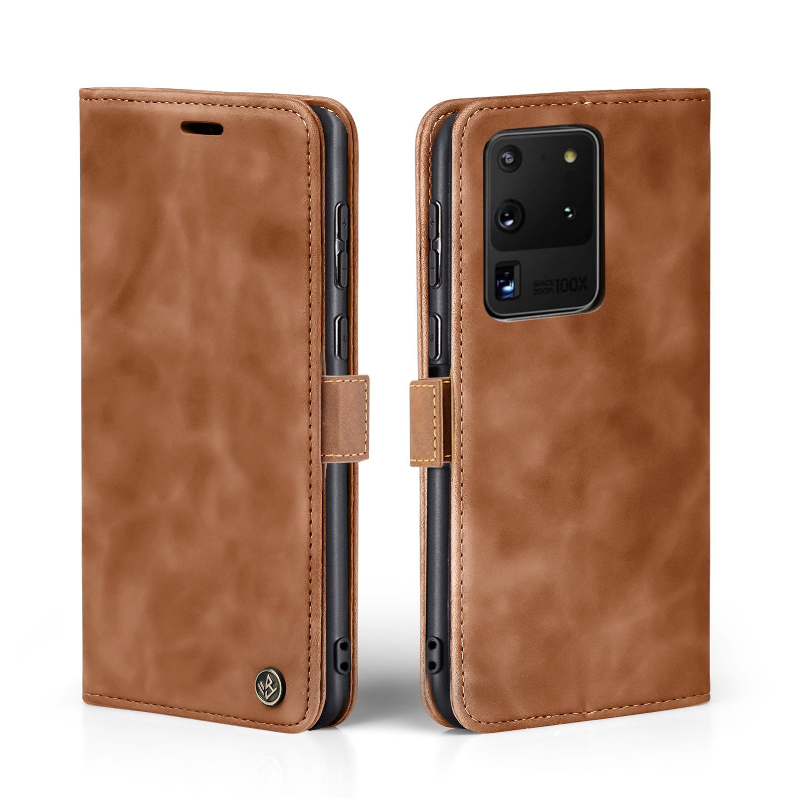 Tec-Expert Handyhülle Tasche Hülle für Samsung Galaxy S20 Ultra 4G/5G 6.9 Zoll, 6.9, Cover Klapphülle Case mit Kartenfach Fliphülle aufstellbar