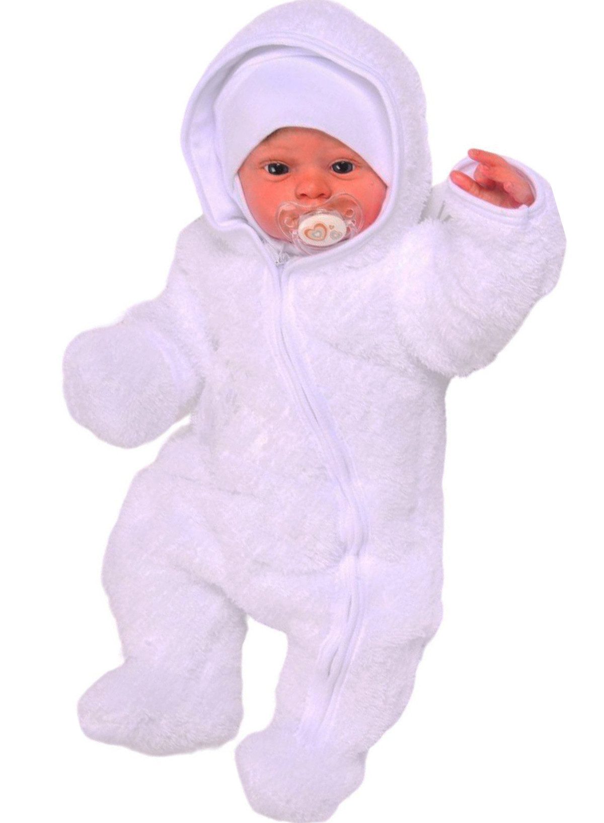 Overall Baby Wagenanzug Übergangsoverall in Weiß Schneeanzug