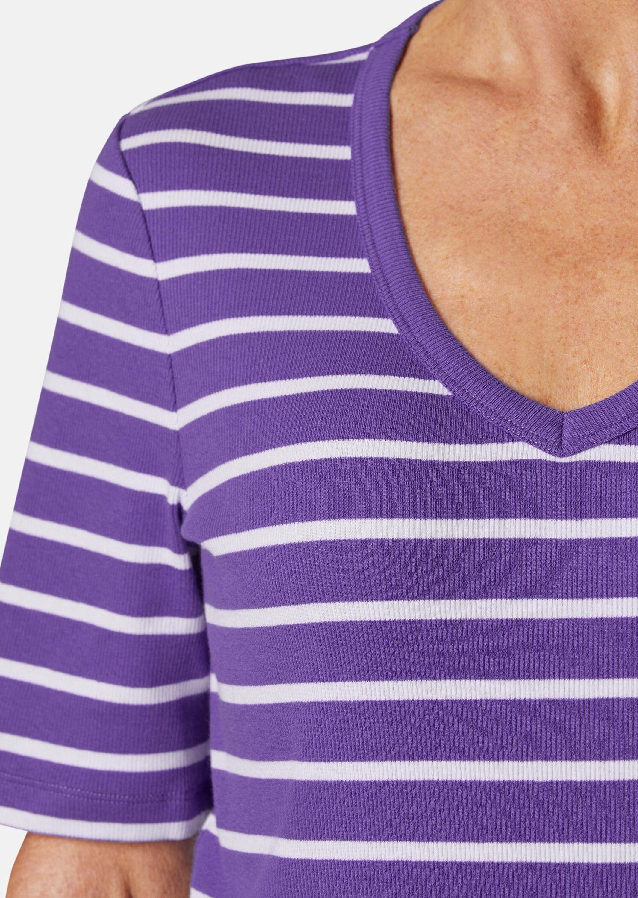 GOLDNER T-Shirt Garngewirktes Ringelshirt aus weichem Interlock