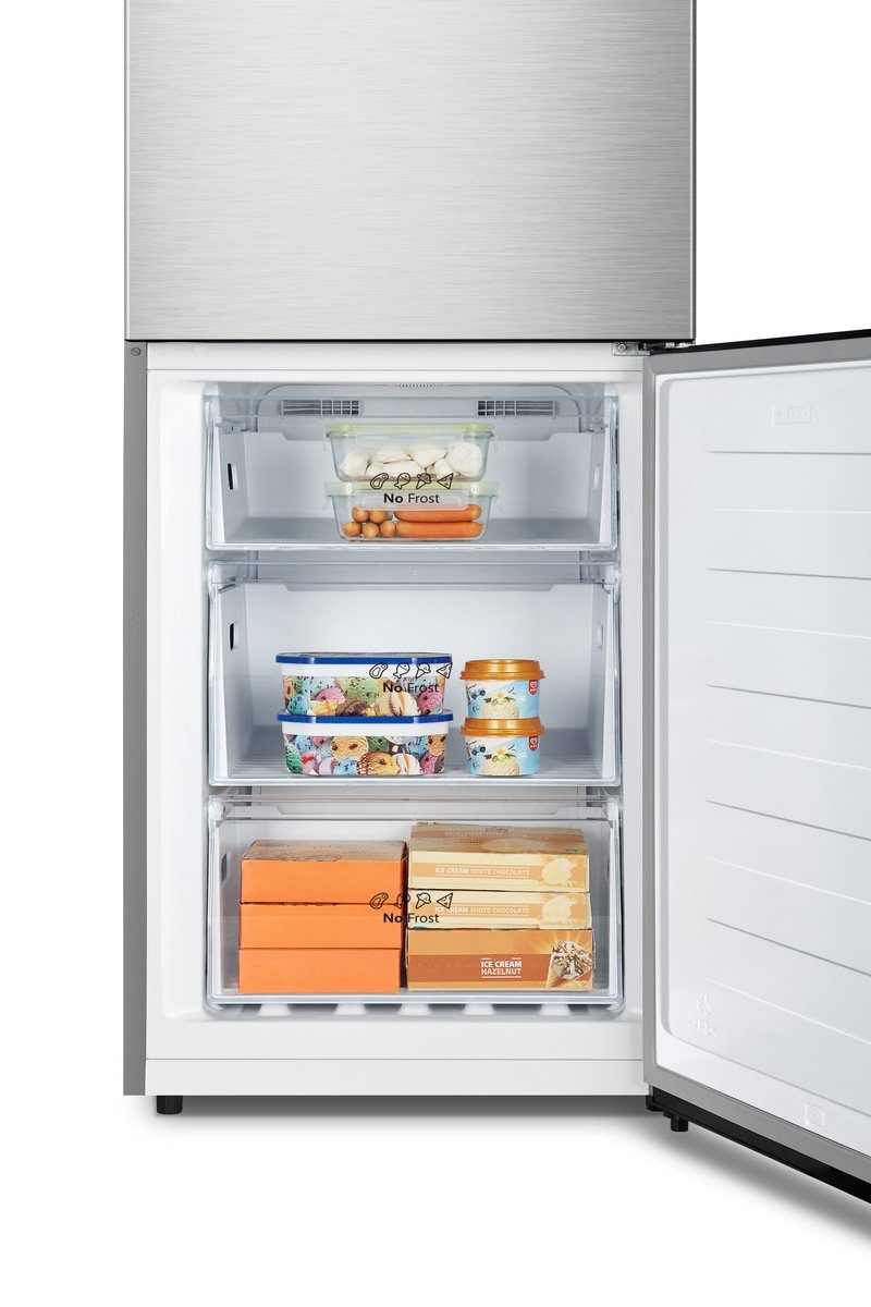 Hisense hűtő-fagyasztó kombináció RB390N4CCD, 186 cm magas, 59,5 cm széles, külső kijelző