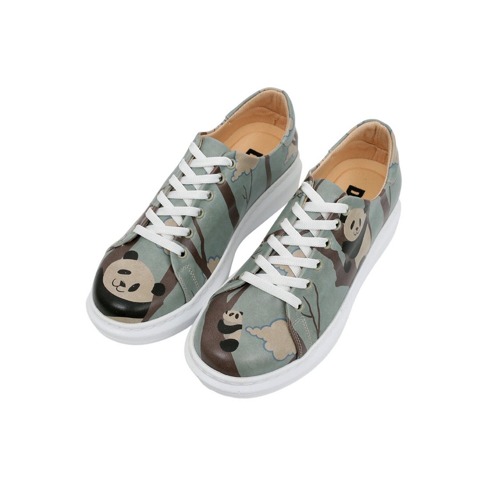 DOGO Myra Low-Top Sneaker Panda Hug Damen Sneaker Plateausneaker Handgefertigt