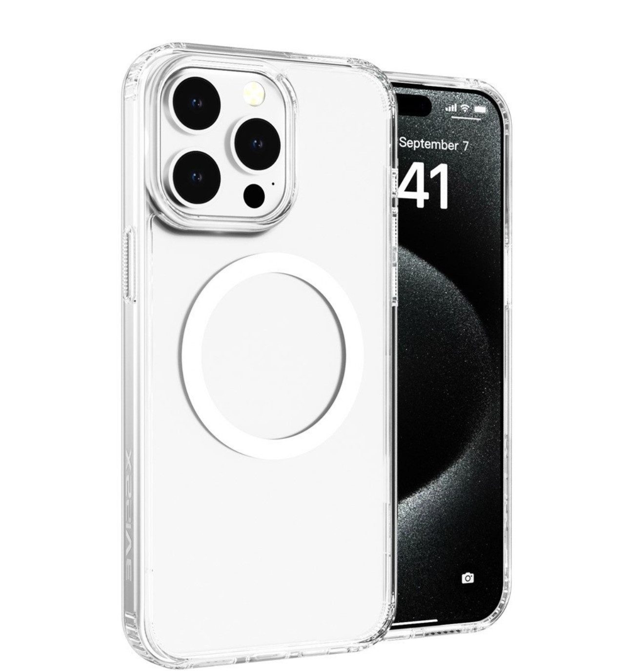 Xssive Bumper Transparente TPU-Schutzhülle mit integriertem Magnetring
