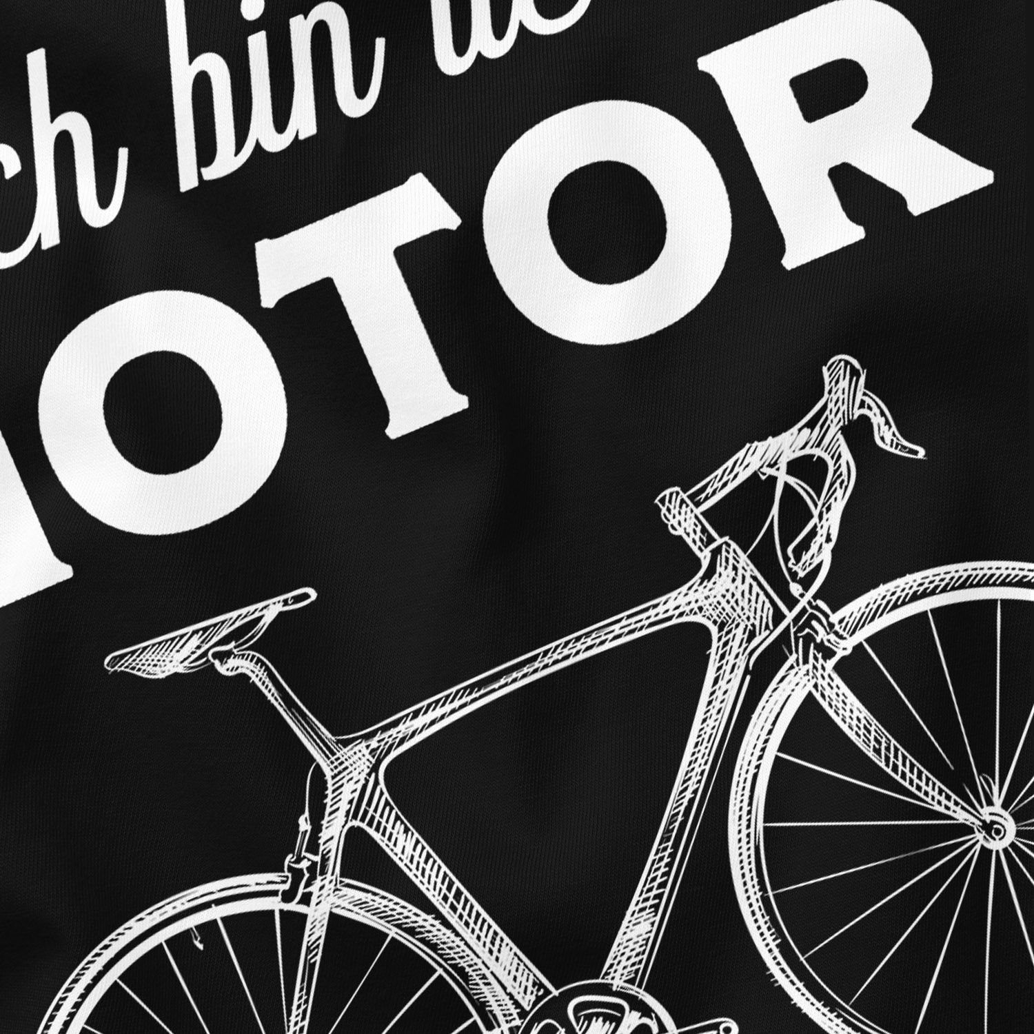 MoonWorks Print-Shirt Herren T-Shirt Fahrrad Sprüche I'm the Engine Bike Rad Fun-Shirt mit Print