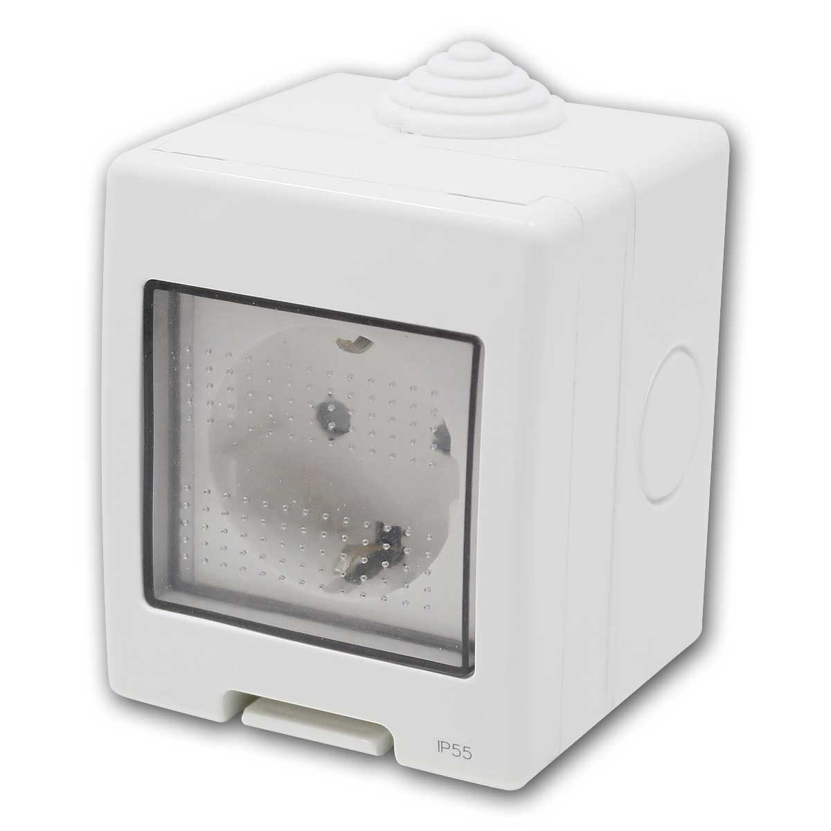 TEM Aufputz-Steckdose 10x TEM Aufputz Steckdose, lichtgrau 16A/250V IP55
