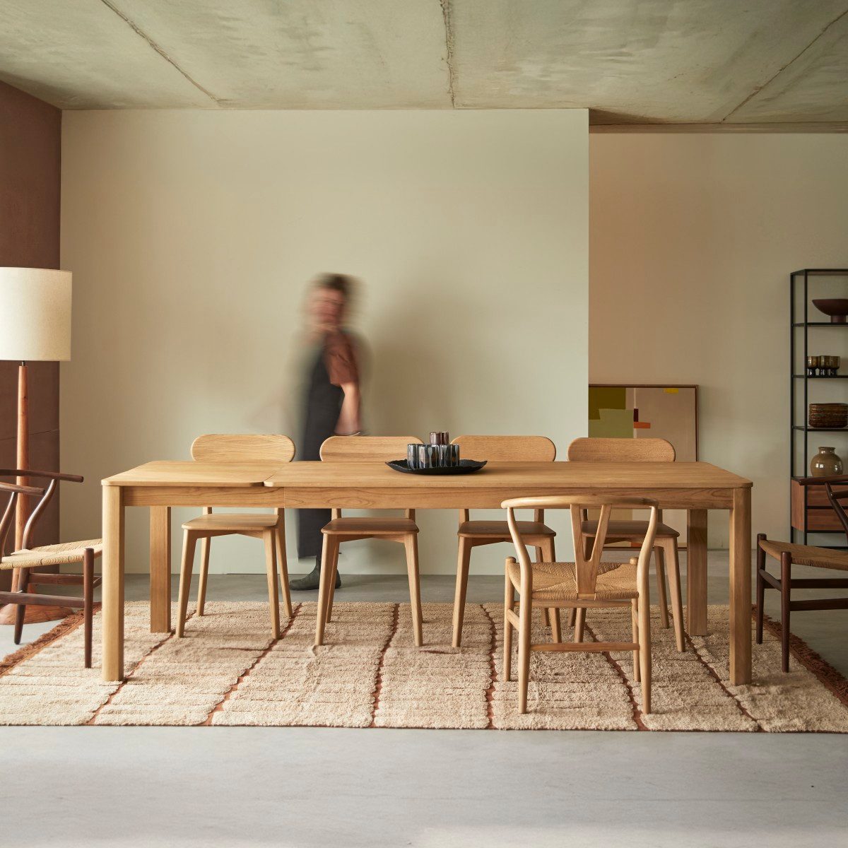 Tikamoon Esstisch Ausziehtisch aus massivem Teakholz Léon