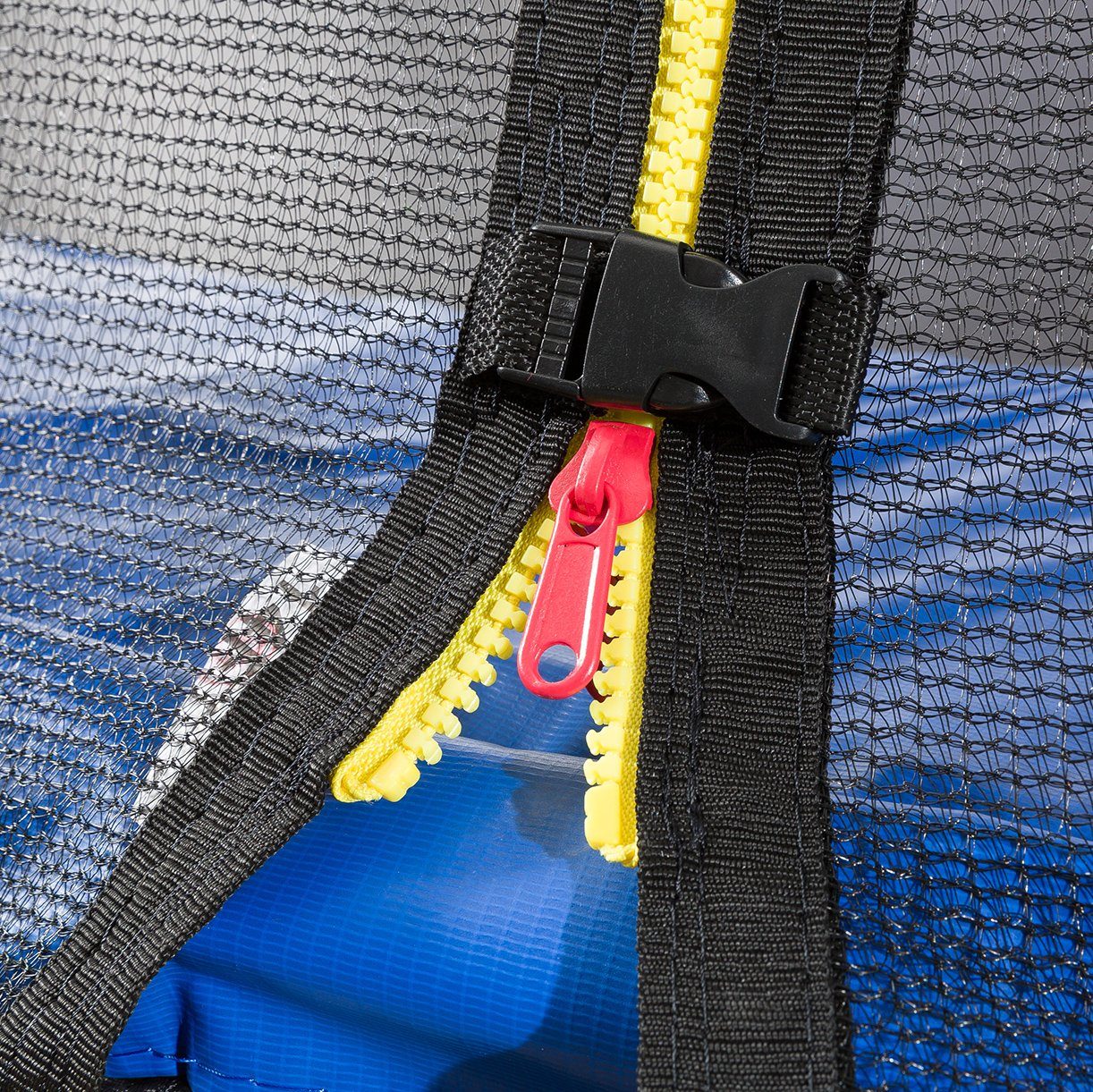Arebos Trampolinnetz Sicherheitsnetz Trampolin, Ø 430 cm, 8 Stangen, UV- und witterungsbeständig