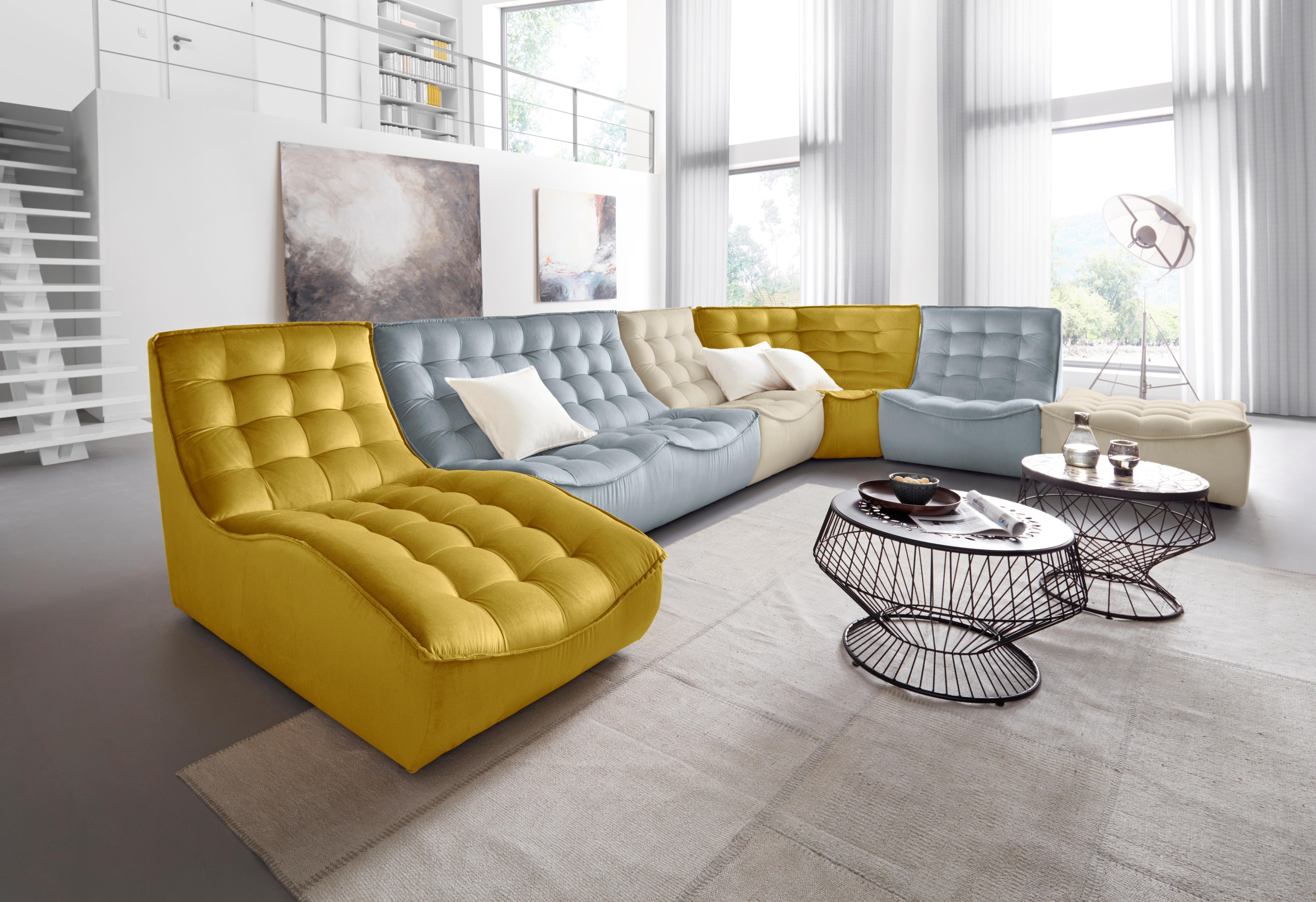 CALIA ITALIA Chaiselongue Banjo, Designsofa, erstklassiger Sitzkomfort, als Einzelelement, oder als Modulsofa mit den passenden Erweiterungselementen stellbar