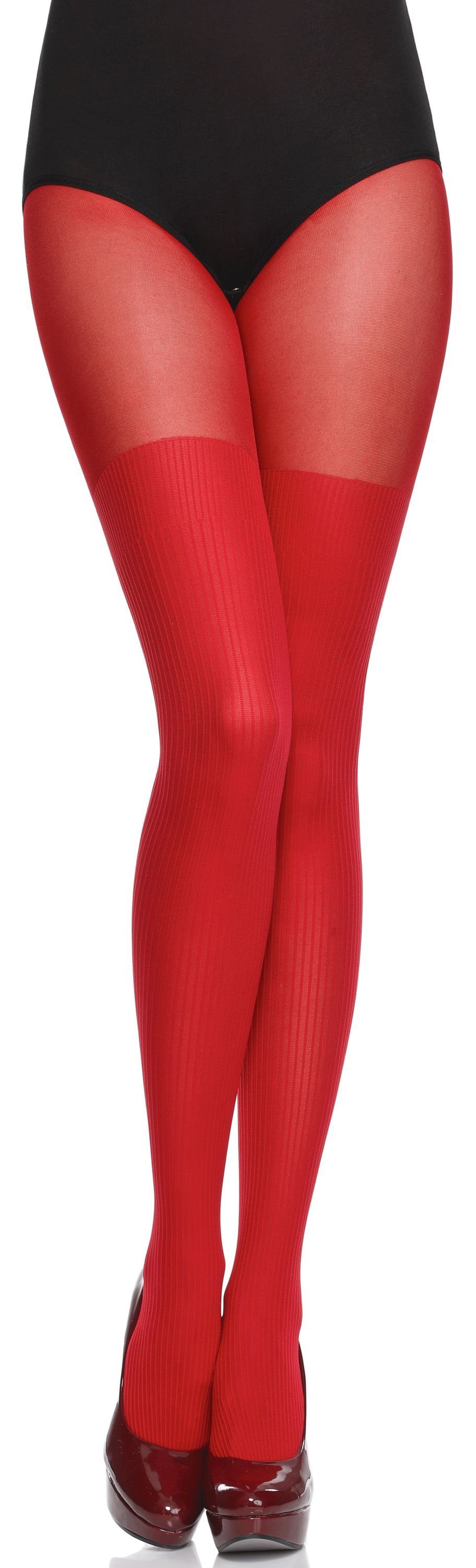 DEN Style Strumpfhose MS Damen (1 40 Strumpfhose St) Rot 387 Merry