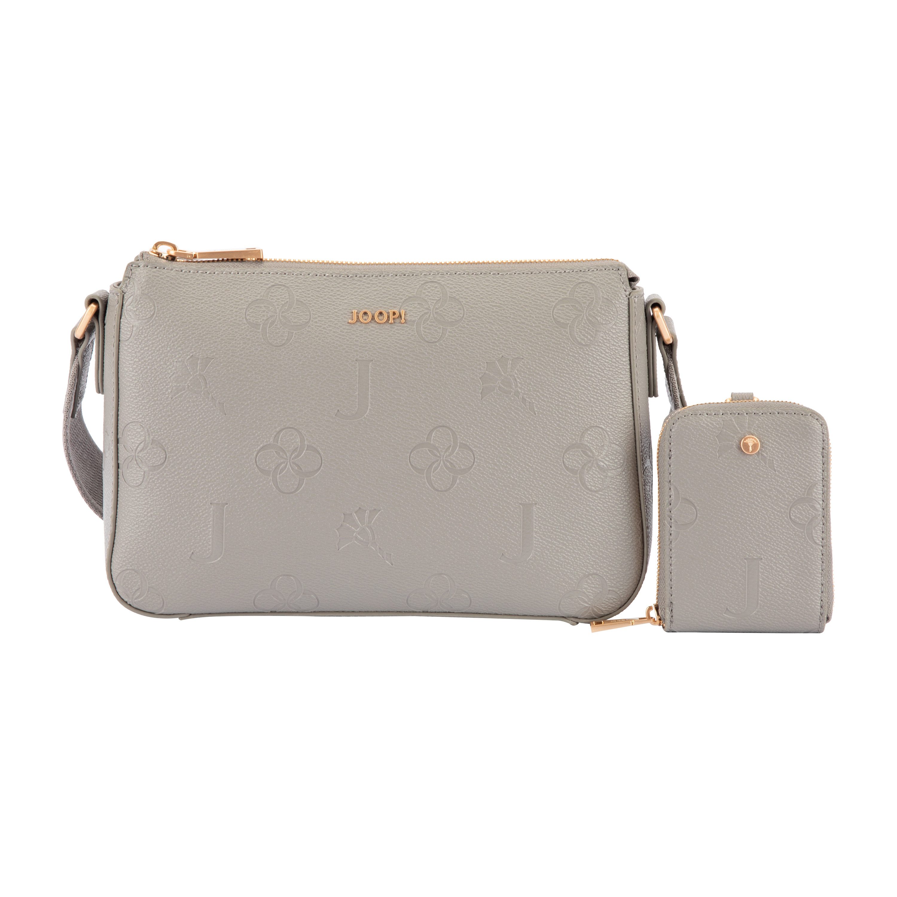 JOOP! Umhängetasche decoro edition jasmina shoulderbag shz (Set, Abnehmbares RV-Täschchen), Damen Schultertasche mit Logo-Emblem
