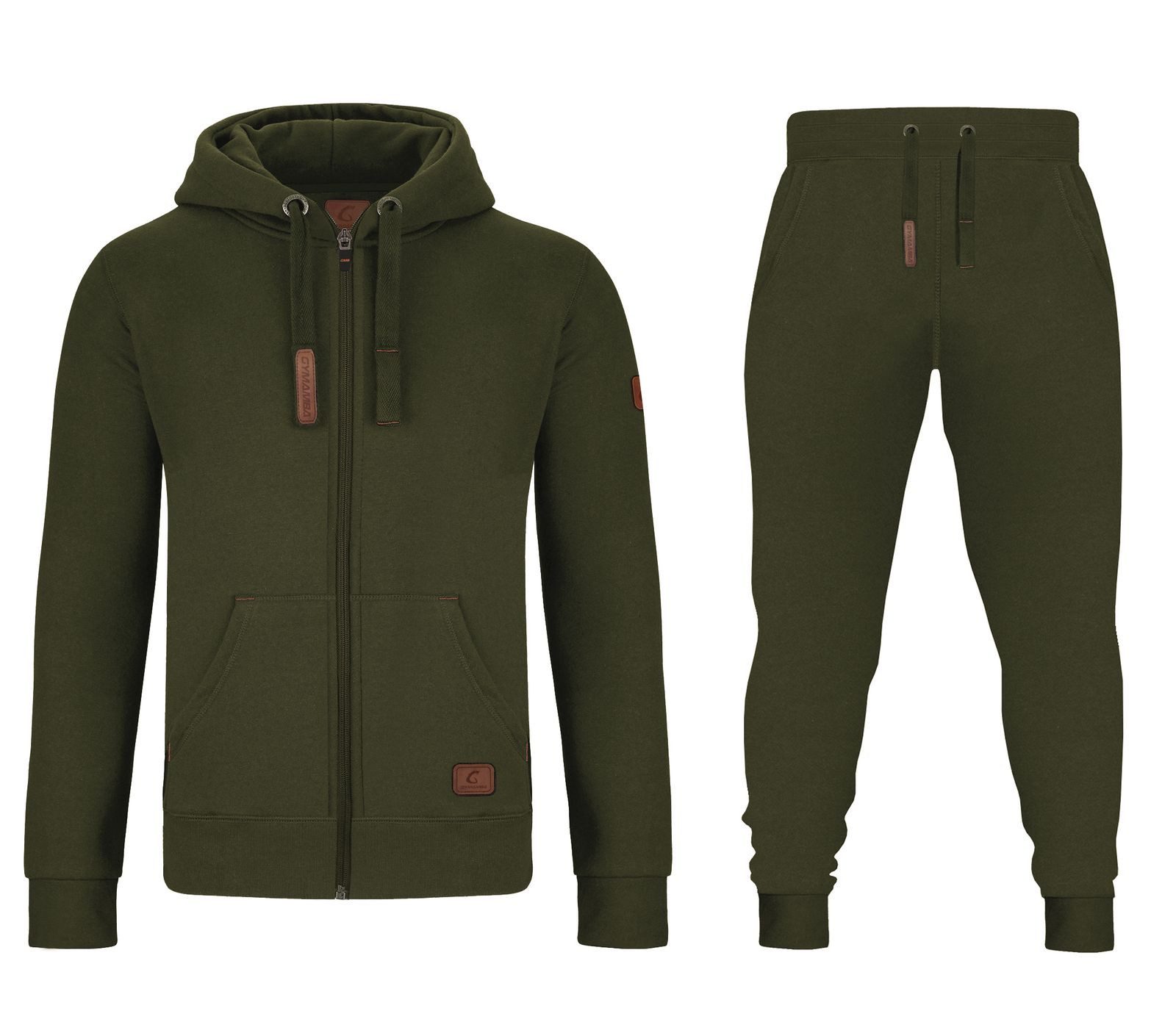 GYMAMBA Jogginganzug Herren leather olivegrün (2-tlg), günstig online kaufen