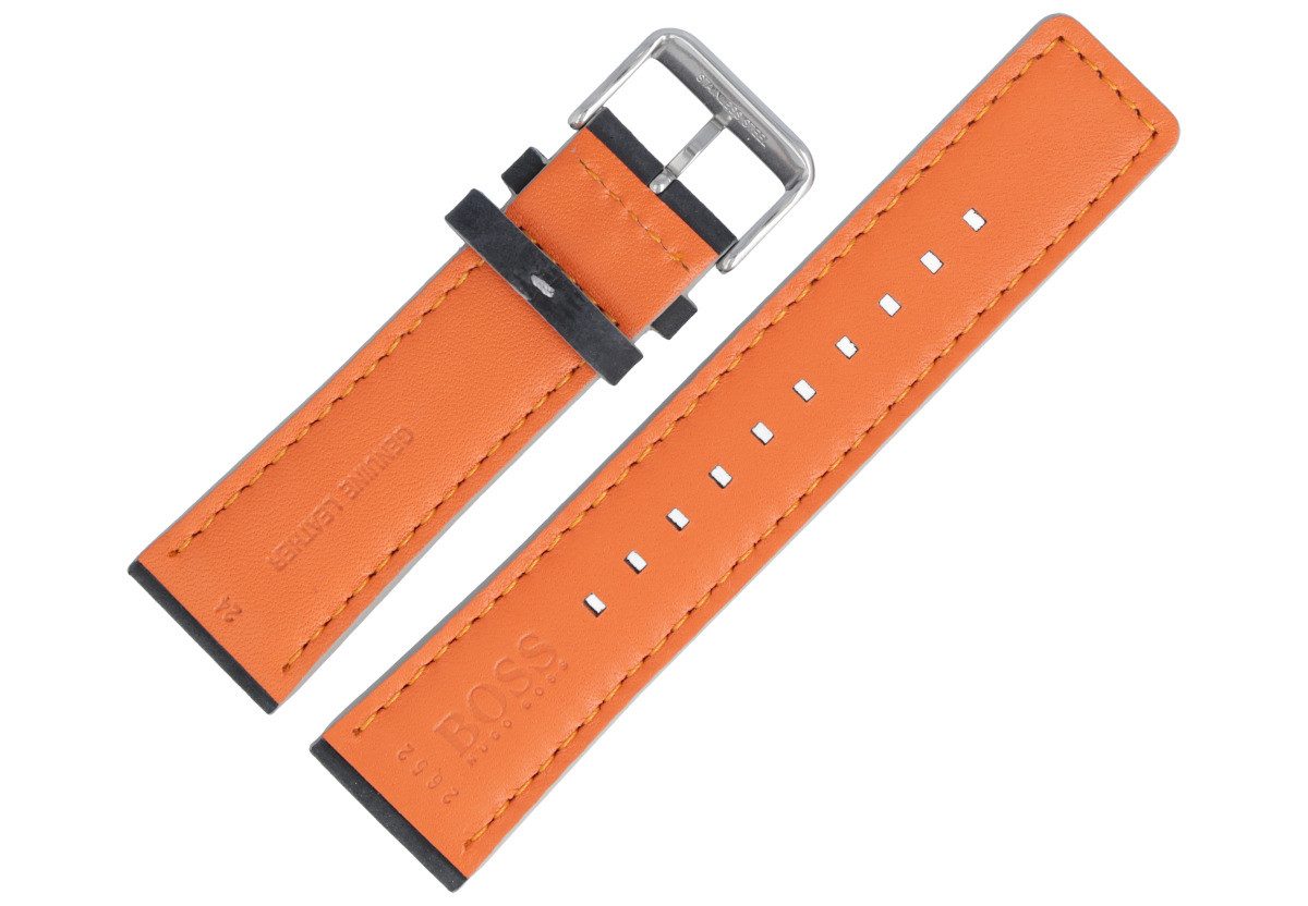 BOSS Uhrenarmband 24mm Leder Schwarz 659302652