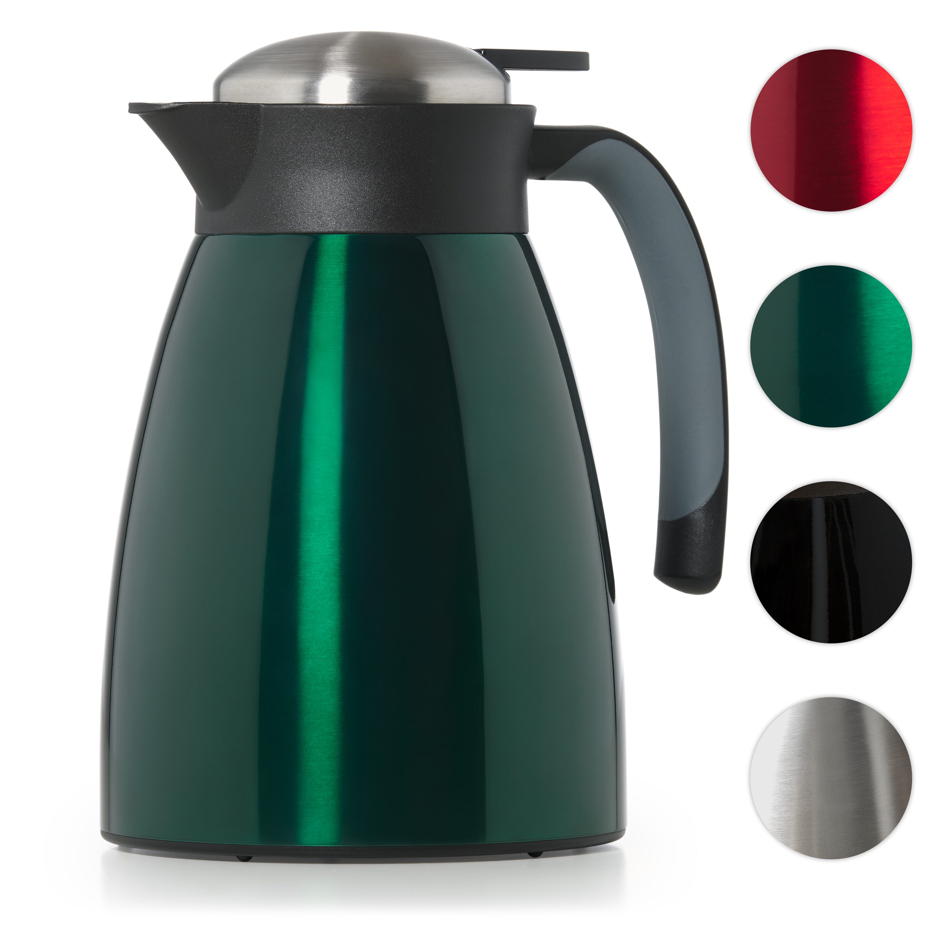 Blumtal Isolierkanne Thermoskanne Carla - 1L Bruch- und auslaufsicher, 1 l, Quick Tip Verschluss, BPA-frei, hält Getränke stundenlang warm & kalt