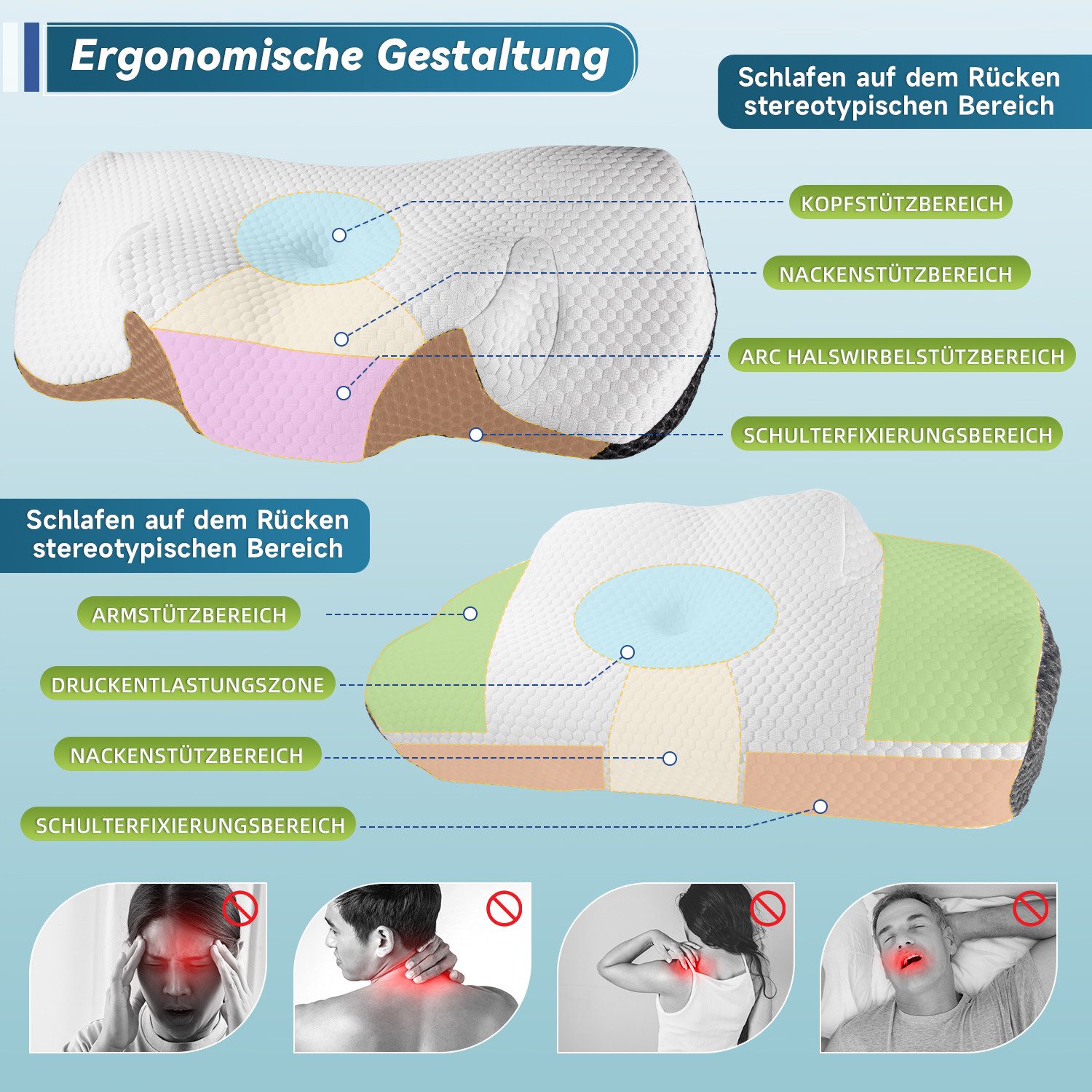 Esun Kopfkissen Memory Foam Kissen Kopfkissen, günstig online kaufen