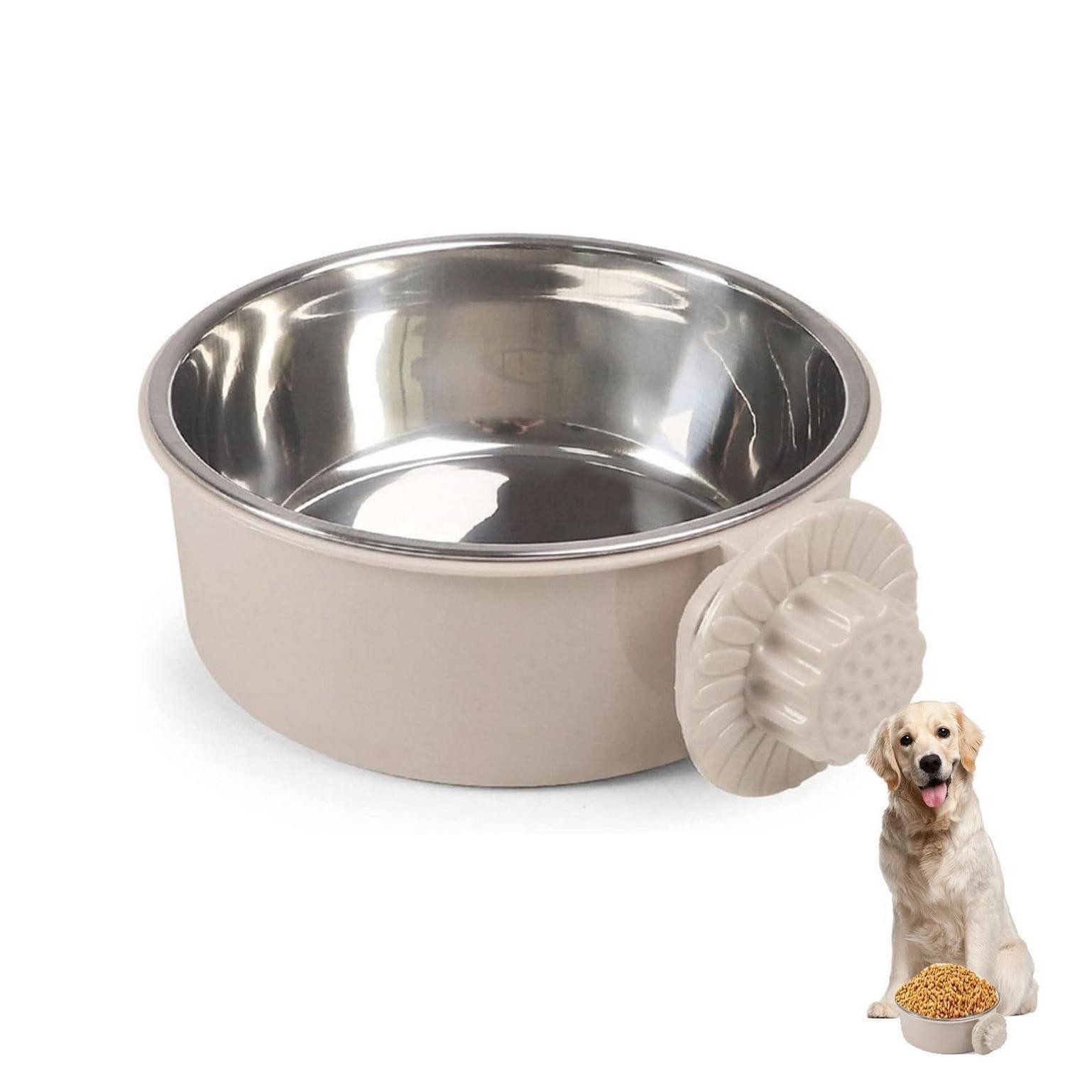 LuxusKollektion Futternapf Futternapf Hund Katze Edelstahl abnehmbar grau