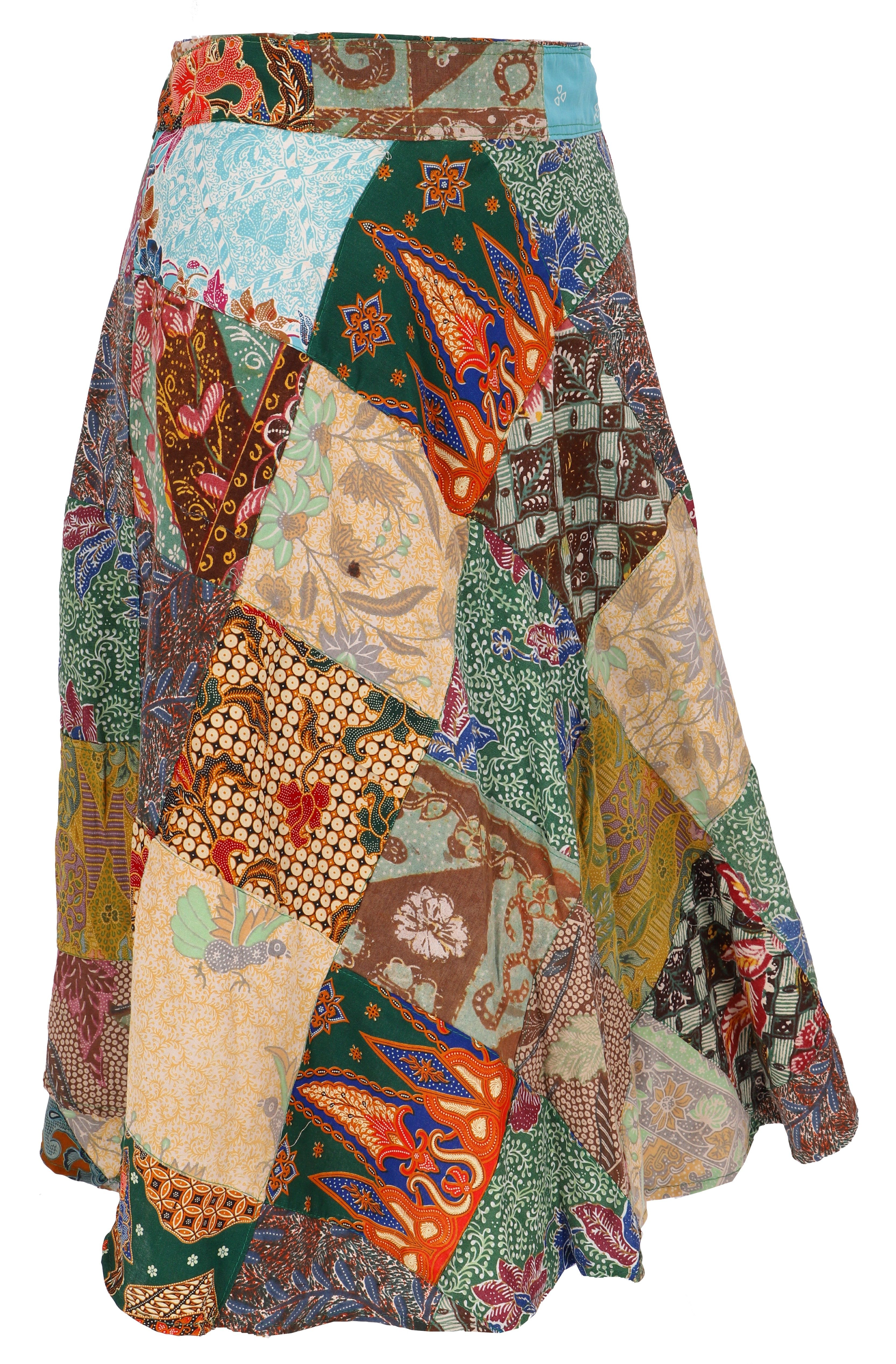 Guru-Shop Minirock Weit schwingender upcyceling Patchwork.. günstig online kaufen