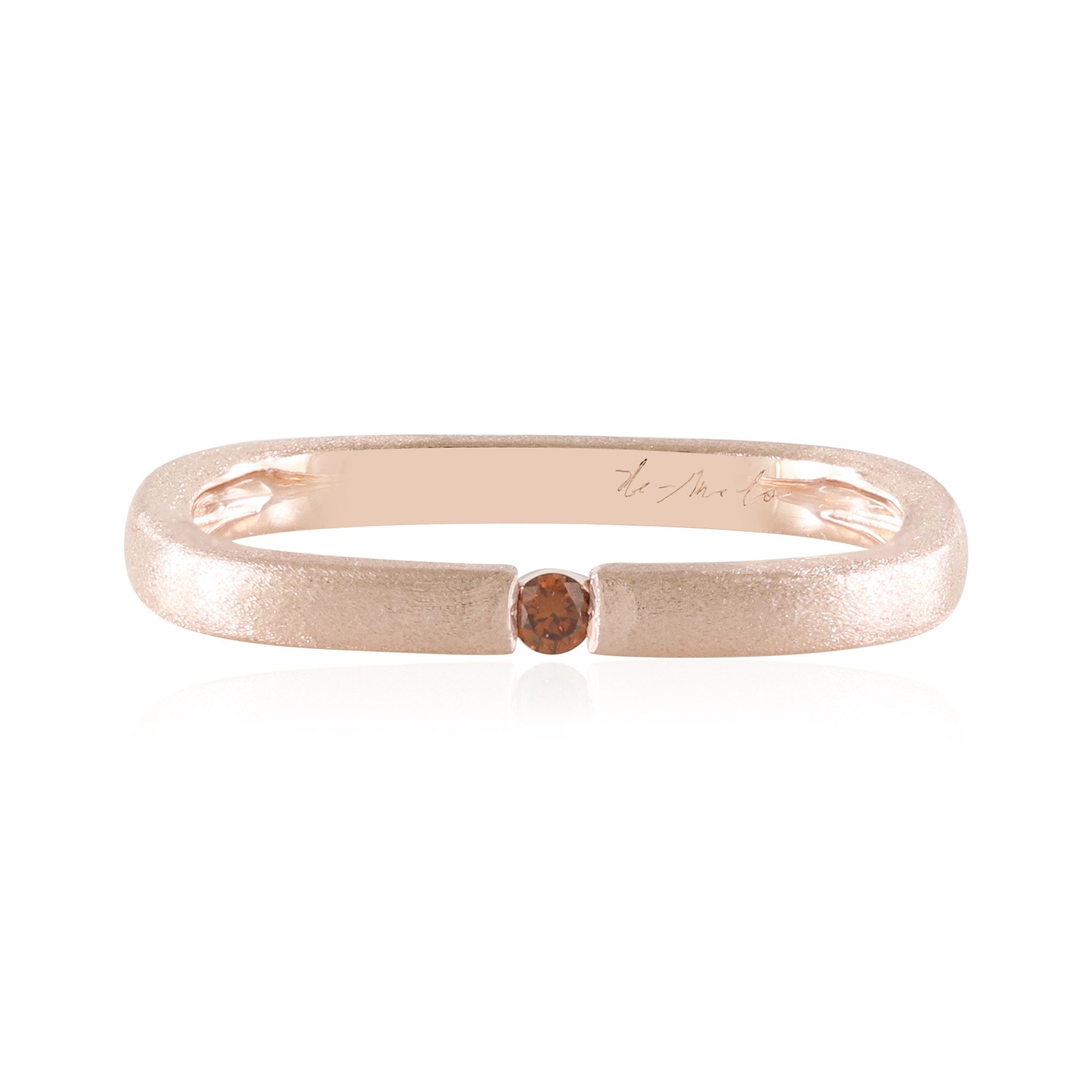 Cavill Diamantring Cavill Ring roter Diamant 0,03 ct Brillantschliff rosévergoldet Silber (1-tlg)