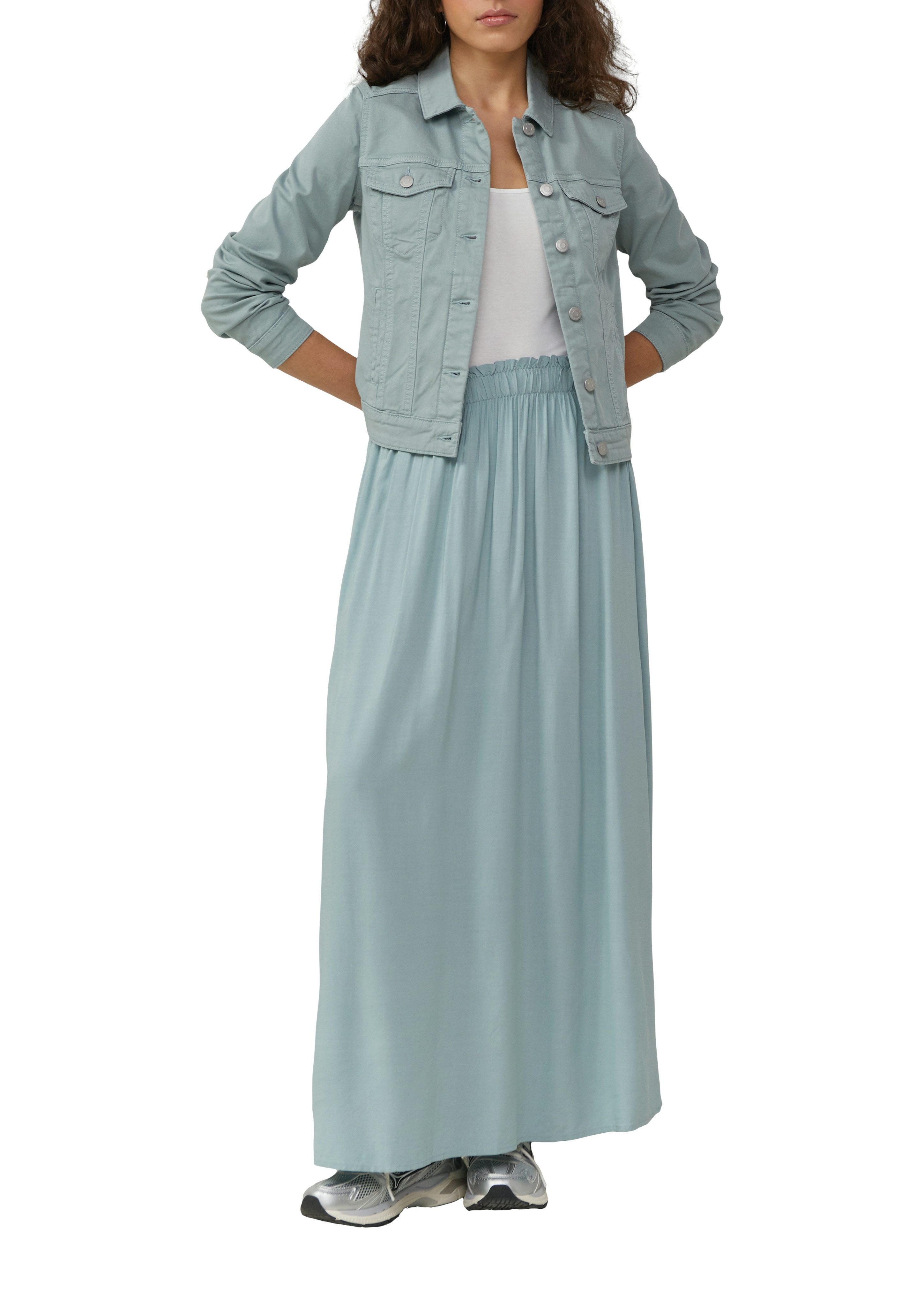 QS Maxirock mit All-Over Print günstig online kaufen