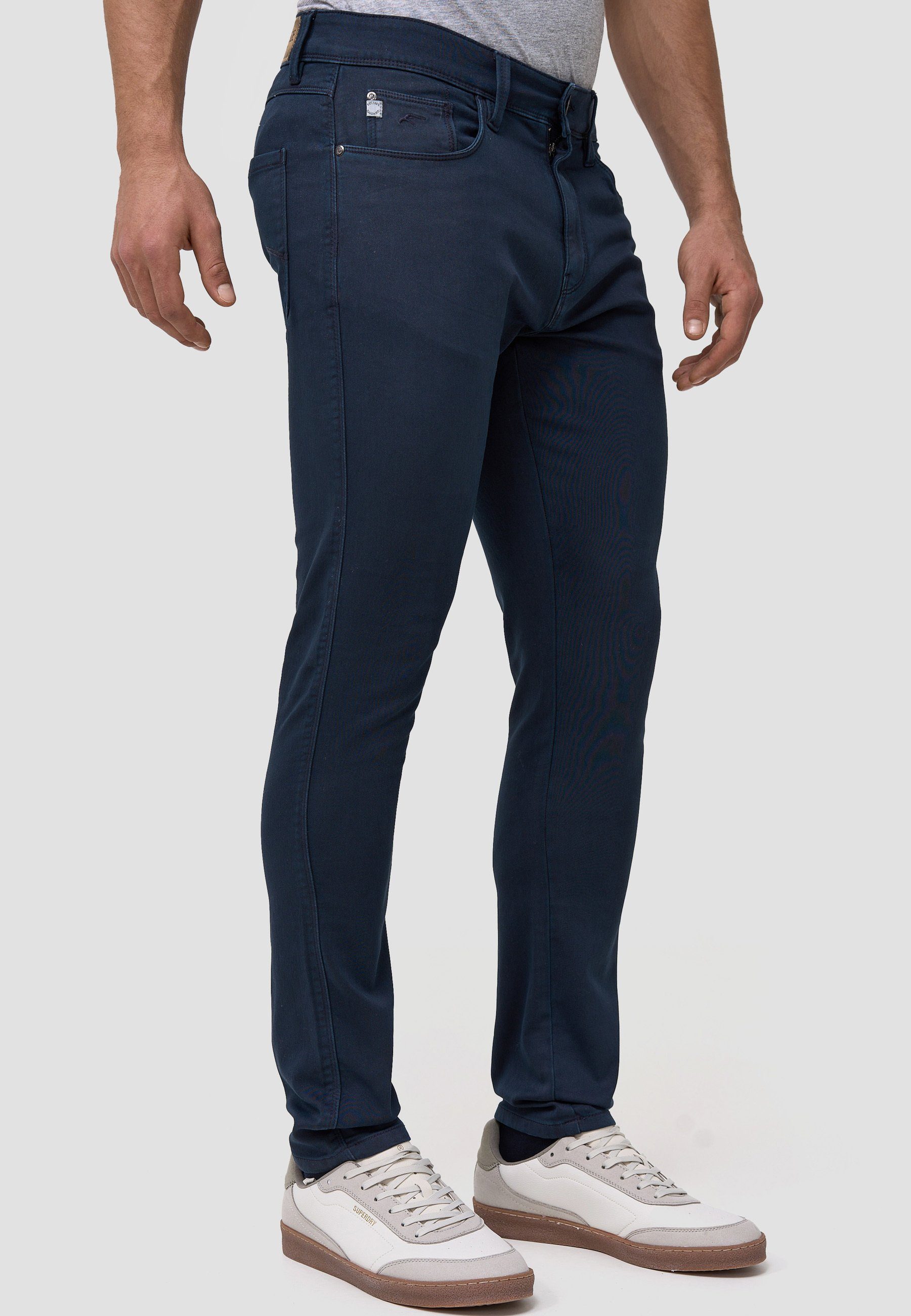 Indicode Navy Slim-fit-Jeans Milos