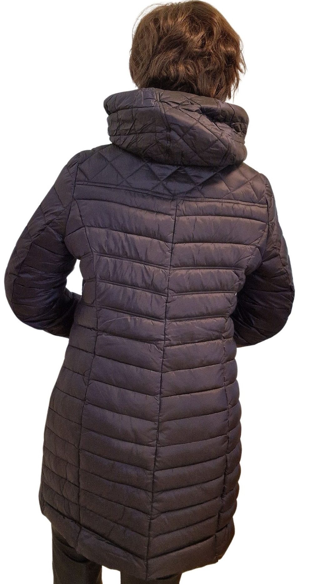 BLUE FLAME Steppmantel 60-321, Blue Flame gesteppter Kurzmantel mit angeschnittener Kapuze angeschnittener Kapuze, weiche Wattierung