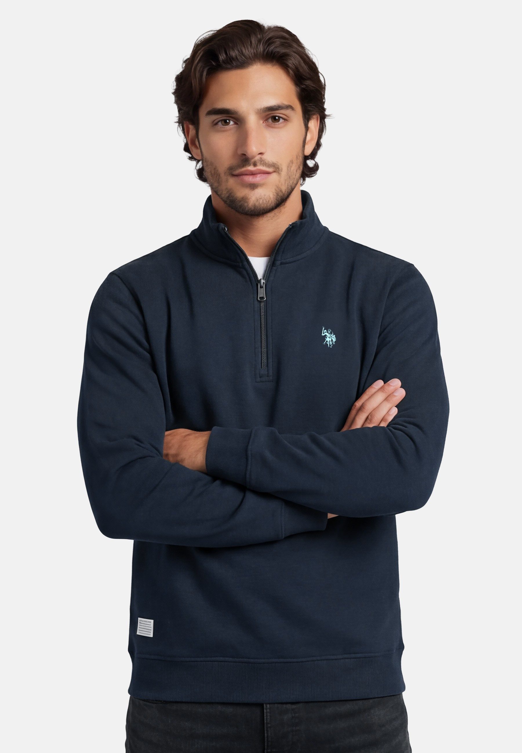 U.S. Polo Assn. Sweatshirt USChaase Herren Half-Zip – Pullover mit Stehkrag günstig online kaufen