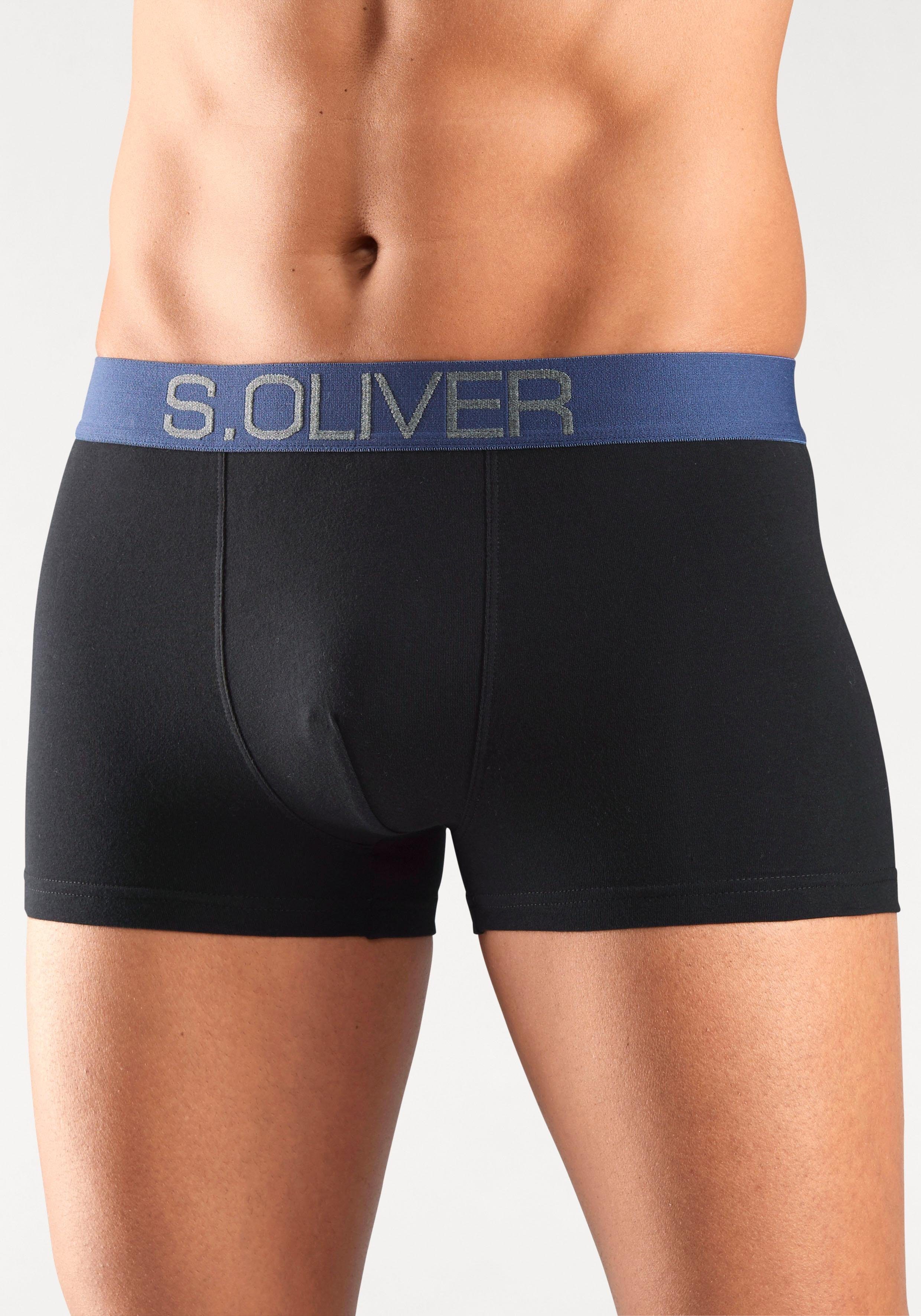 s.Oliver Boxer Boxershorts für Herren (Packung, 4-St) mit kontrastfarbenem Webbund