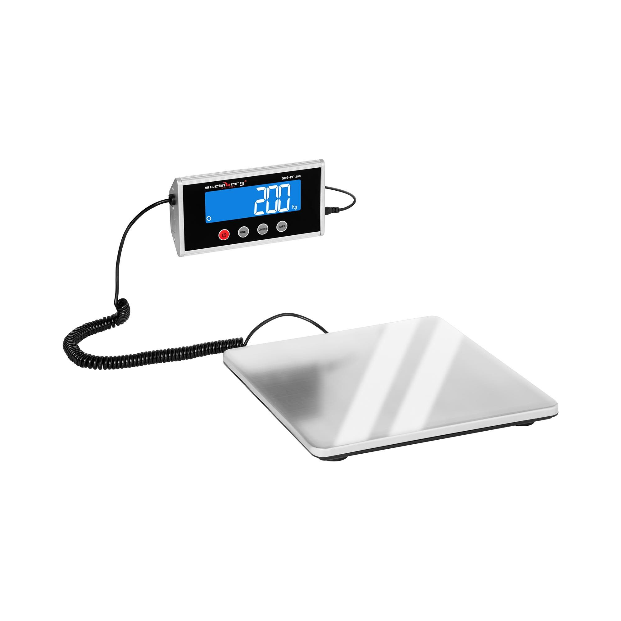 Feinwaage Paketwaage 200 kg/ 100 g Digitale Plattformwaage Postwaage LCD 27x27cm