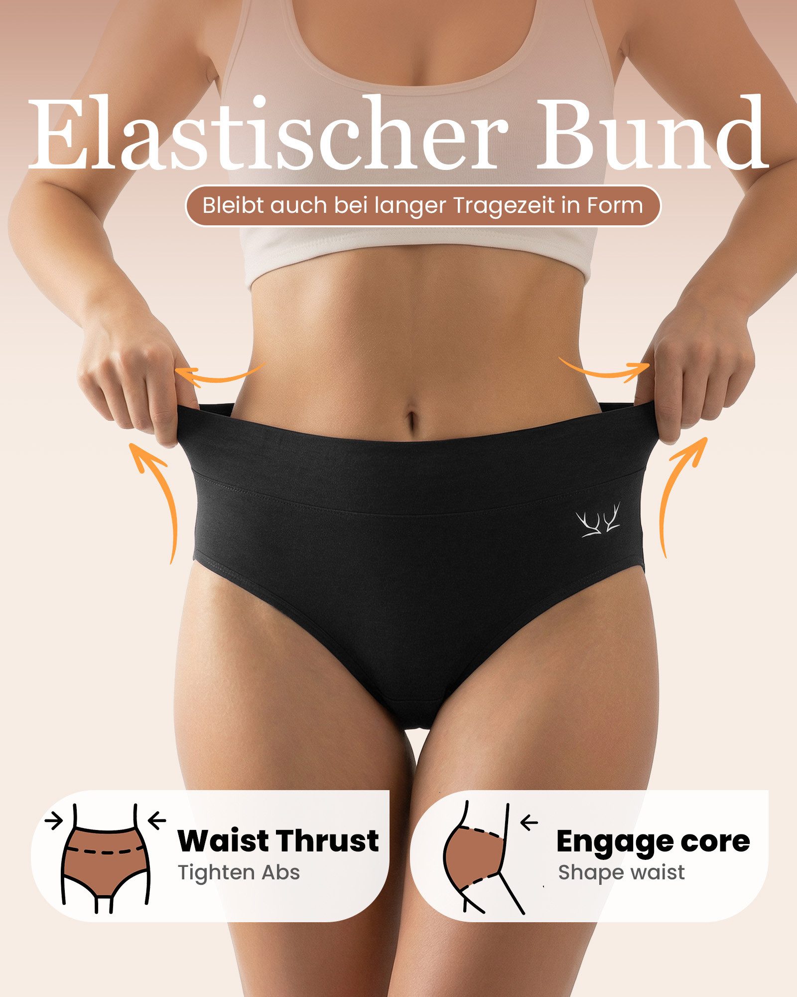 TANSTC Taillenslip Unterhosen Damen Baumwolle Slip (Packung, 5er-Pack) atmungsaktiv, hautfreundlich, elastisch, formbeständig – Bild 4 von 5