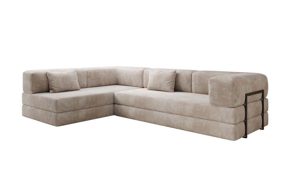 Luxusbetten24 Sofa Designer Sofa Lazy L, mit Aufklappfunktion und Cordbezug günstig online kaufen