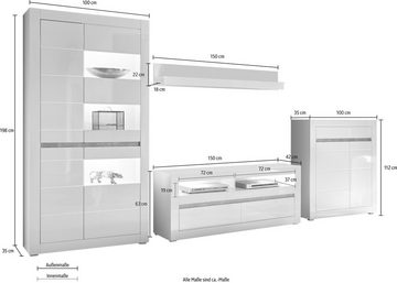 INOSIGN Wohnwand Carat, (Set, 4-St)