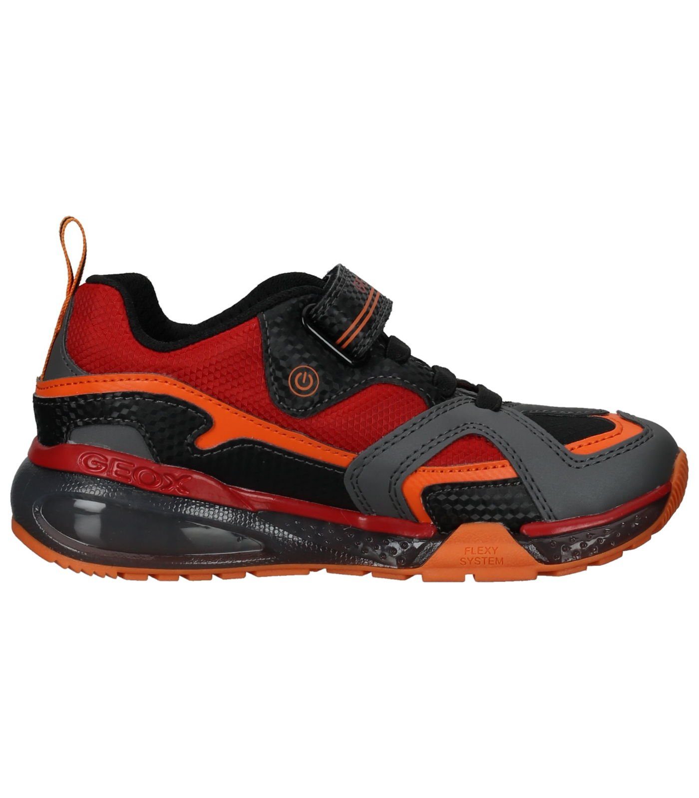 Lederimitat/Textil Sneaker Geox Sneaker Schwarz Rot