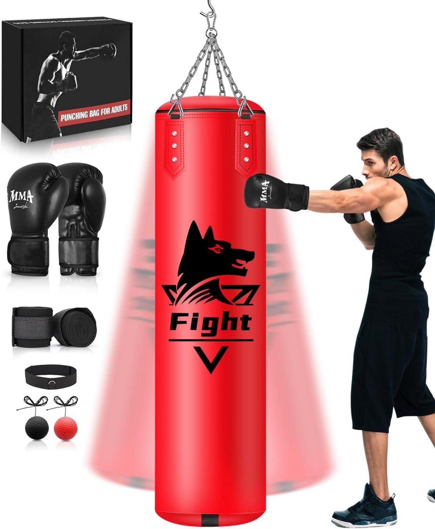 LuxusKollektion Punch-Handschuhe Boxsack Stehend 180cm für günstig online kaufen