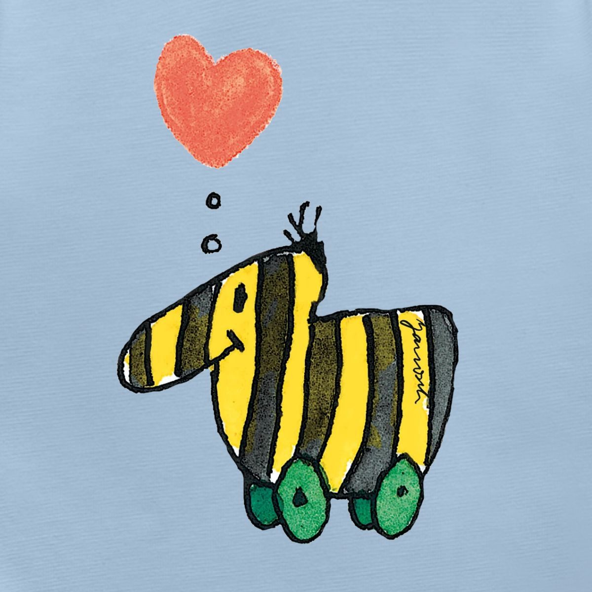Spreadshirt Langarmbody Janosch Große Tigerente Mit Herz Liebe Tages Baby Body Langarm (1-tlg)