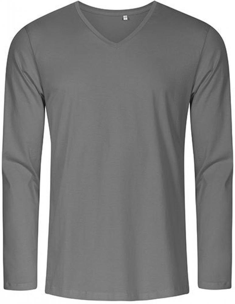 Promodoro Langarmshirt Herren V-Neck T-Shirt Longsleeve, günstig online kaufen