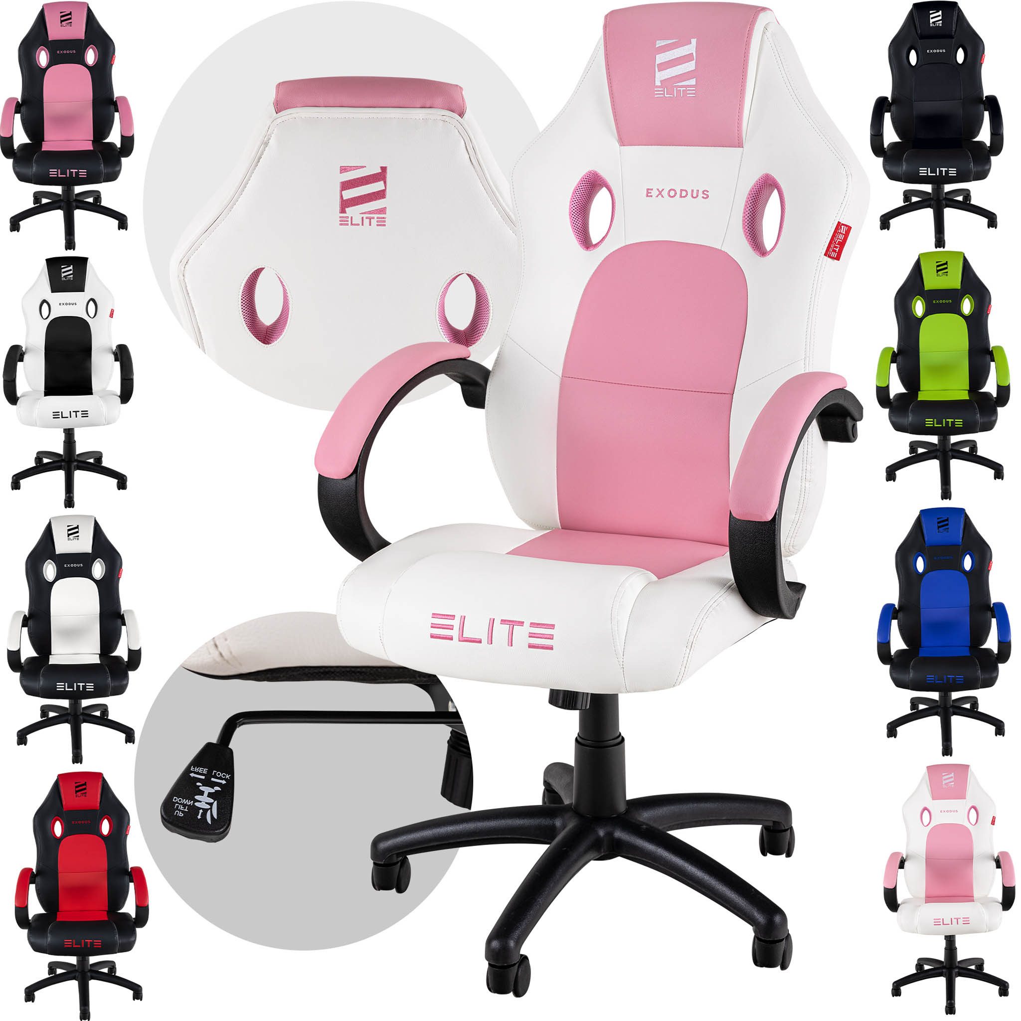 ELITE Gaming Gaming-Stuhl Exodus Gaming Stuhl inkl. XXL Sitzfläche bis 150 günstig online kaufen